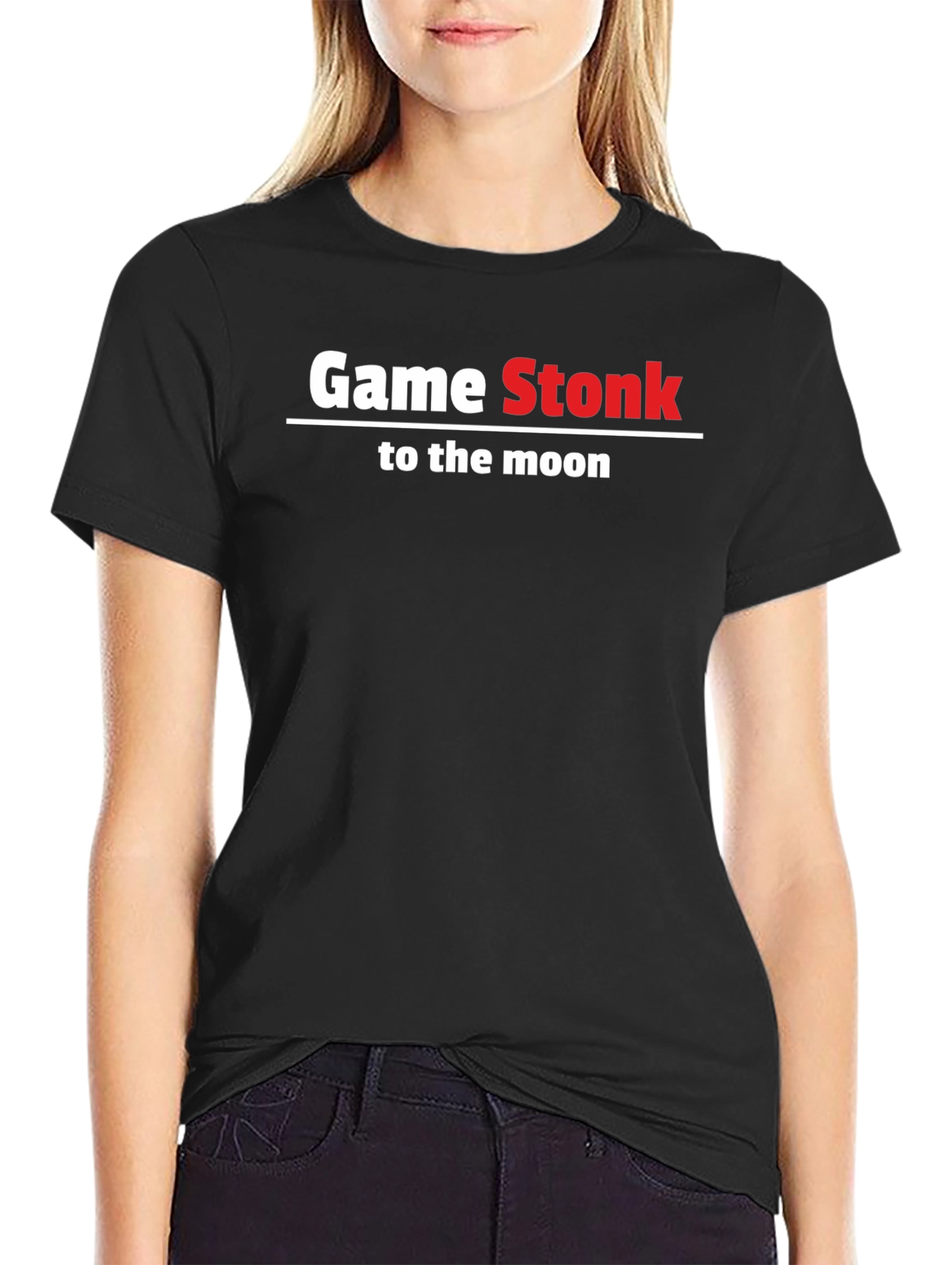GameStonk to the Moon Black T-Shirt