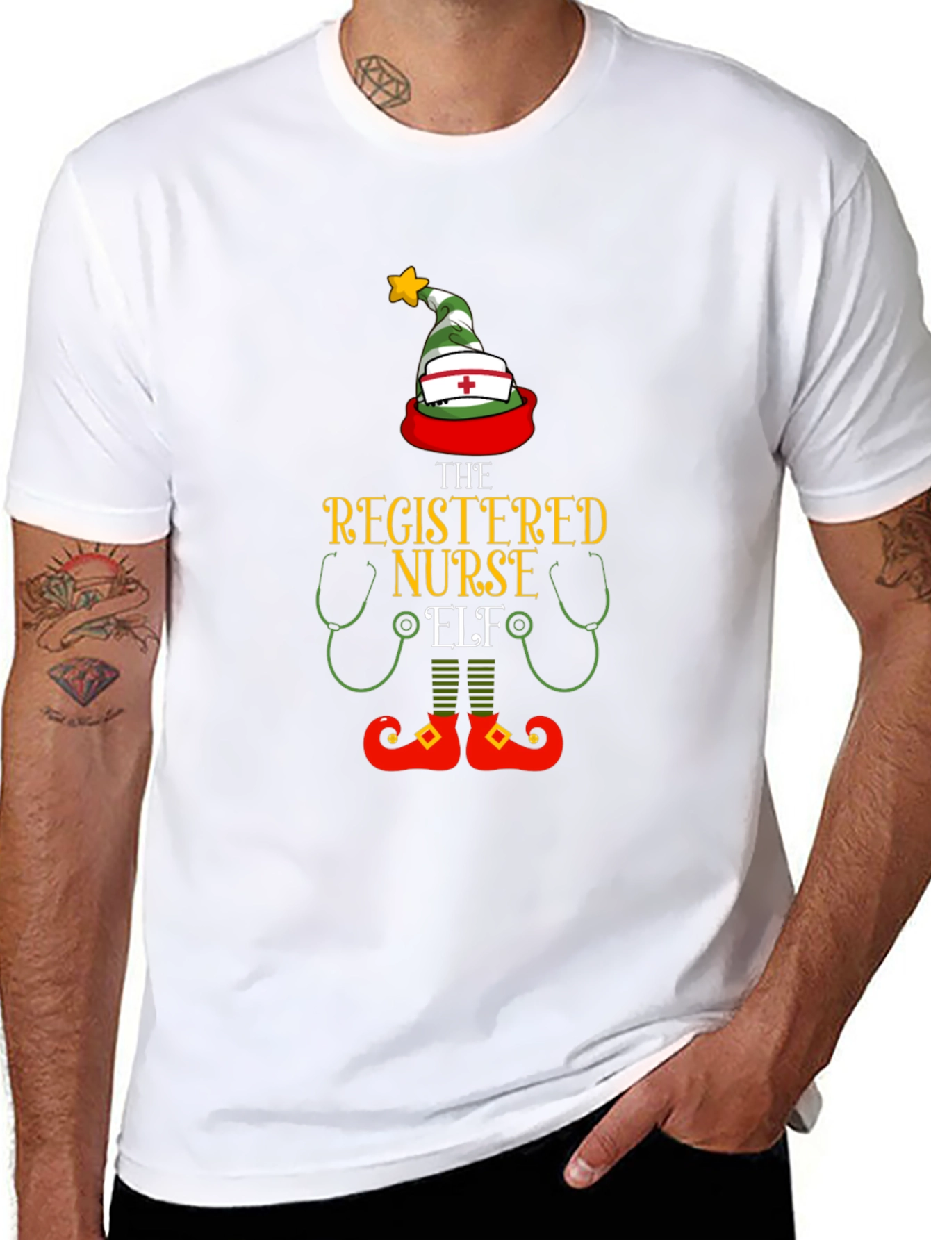 Registered Nurse Elf Holiday T-Shirt