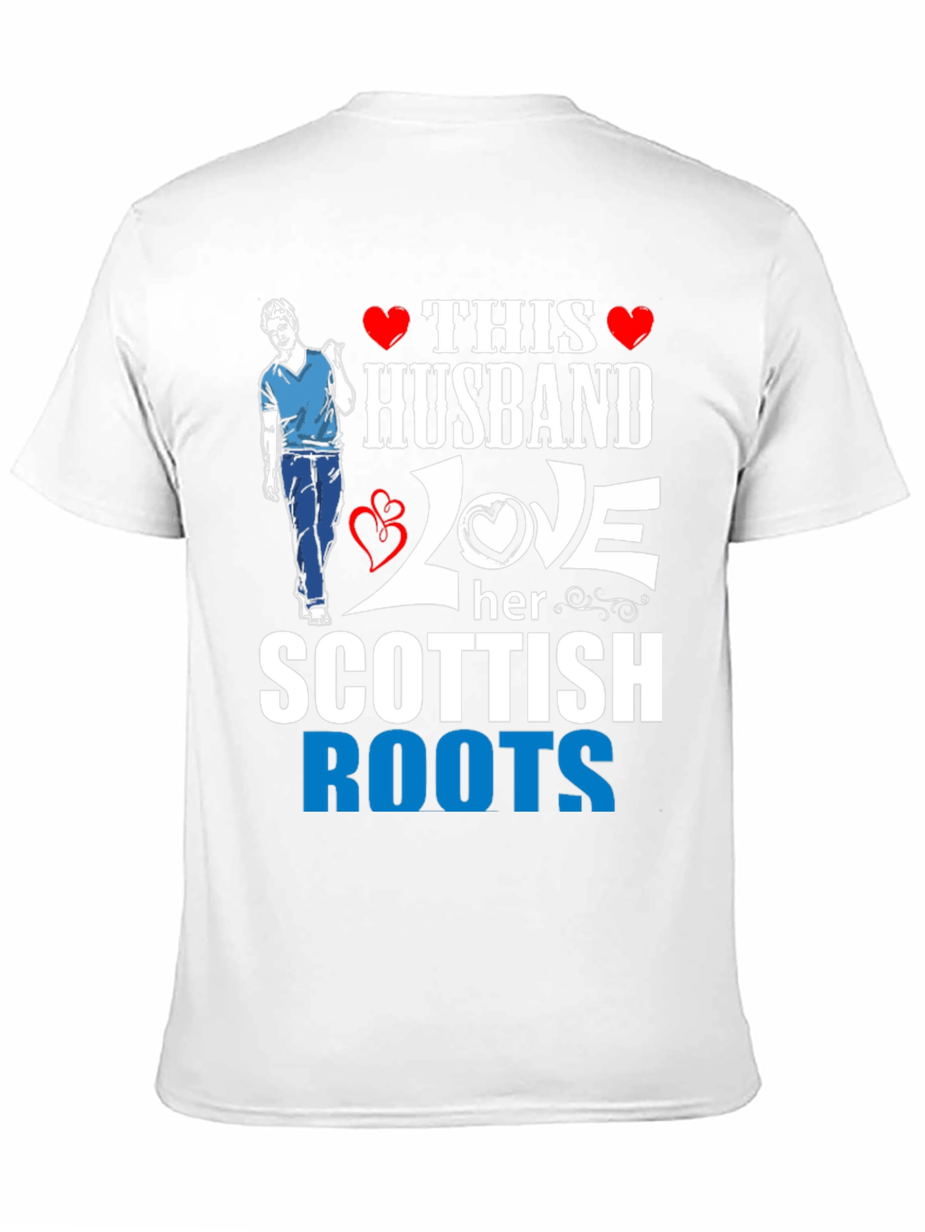 Husband Scottish Roots Graphic Tee - Black