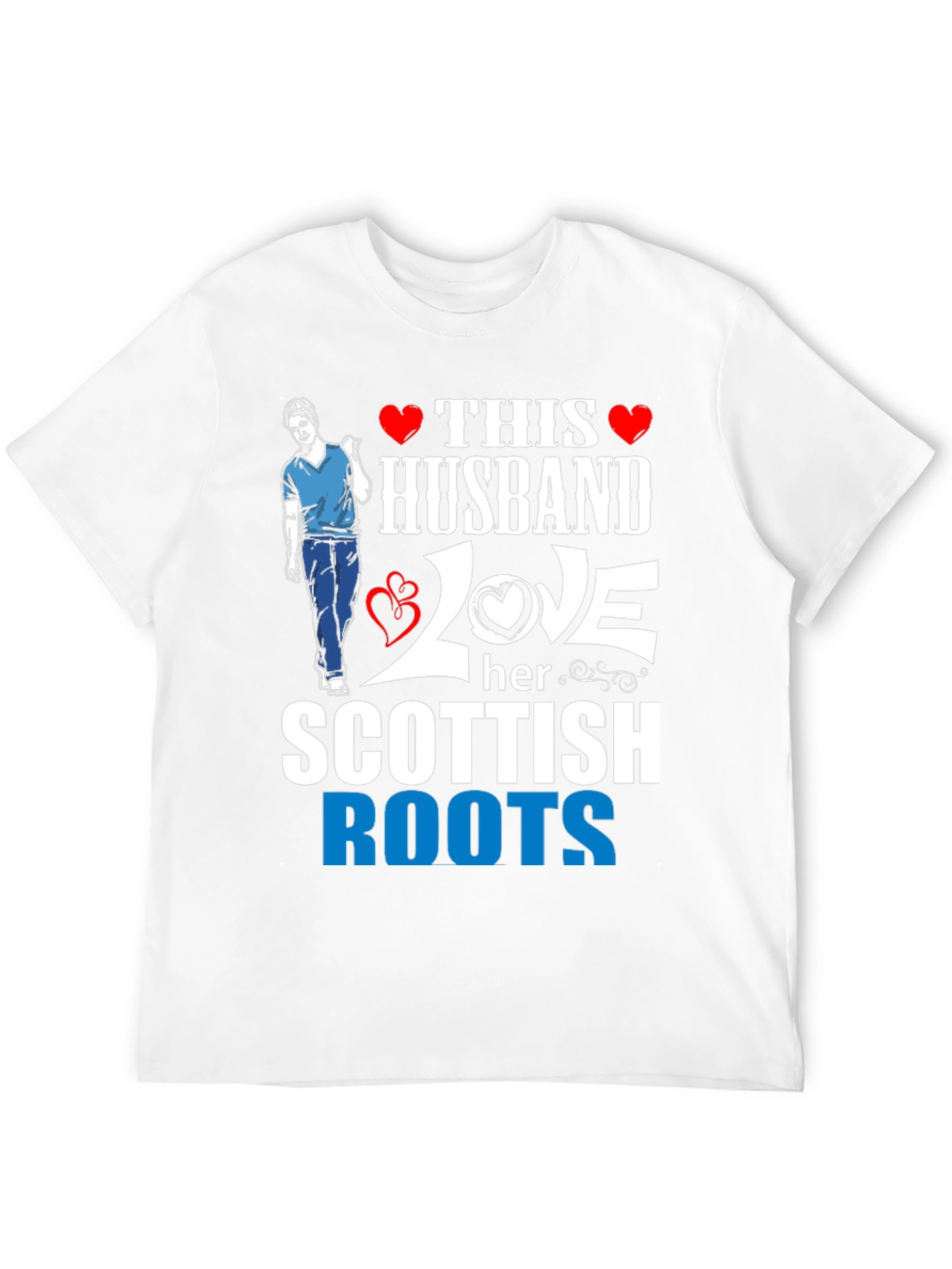 Husband Scottish Roots Graphic Tee - Black