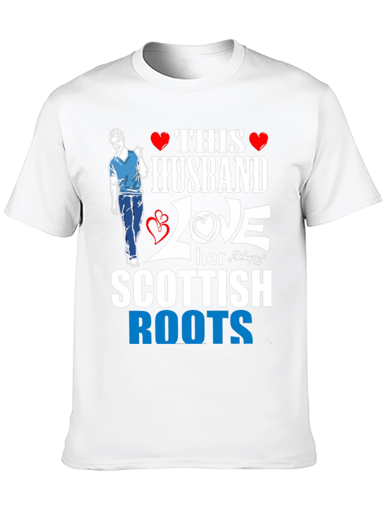 Husband Scottish Roots Graphic Tee - Black