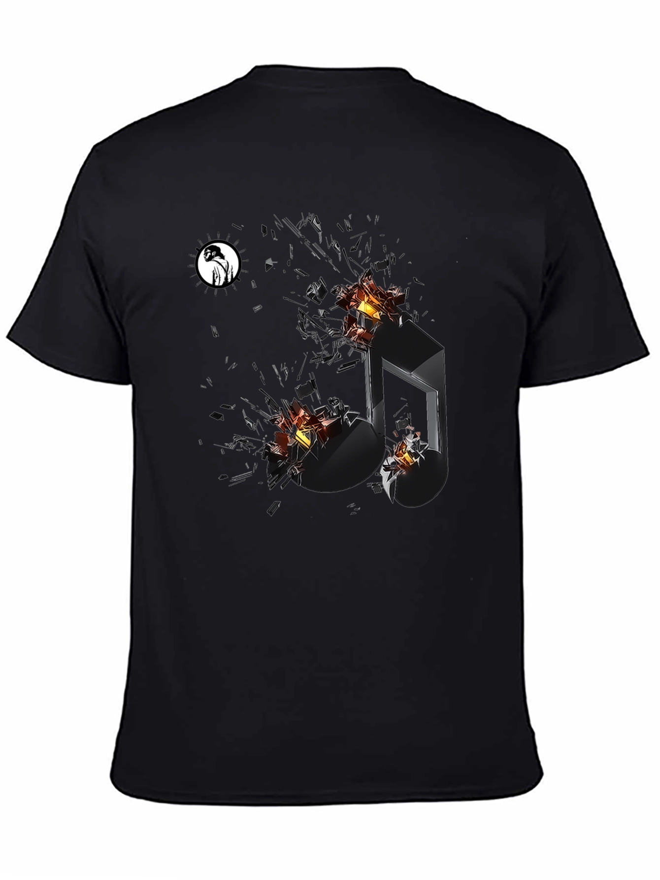 Exploding Music Note Graphic Tee