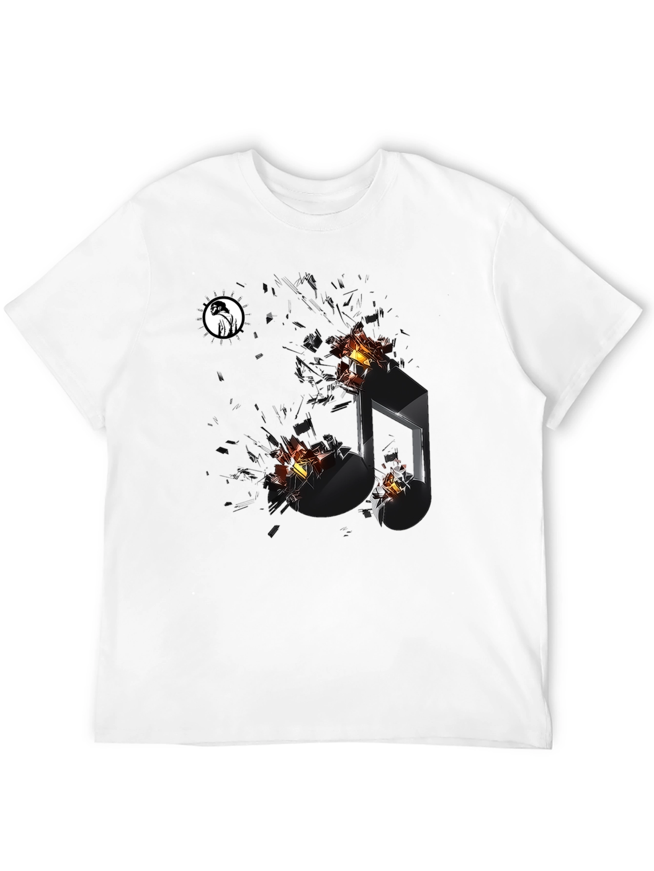Exploding Music Note Graphic Tee