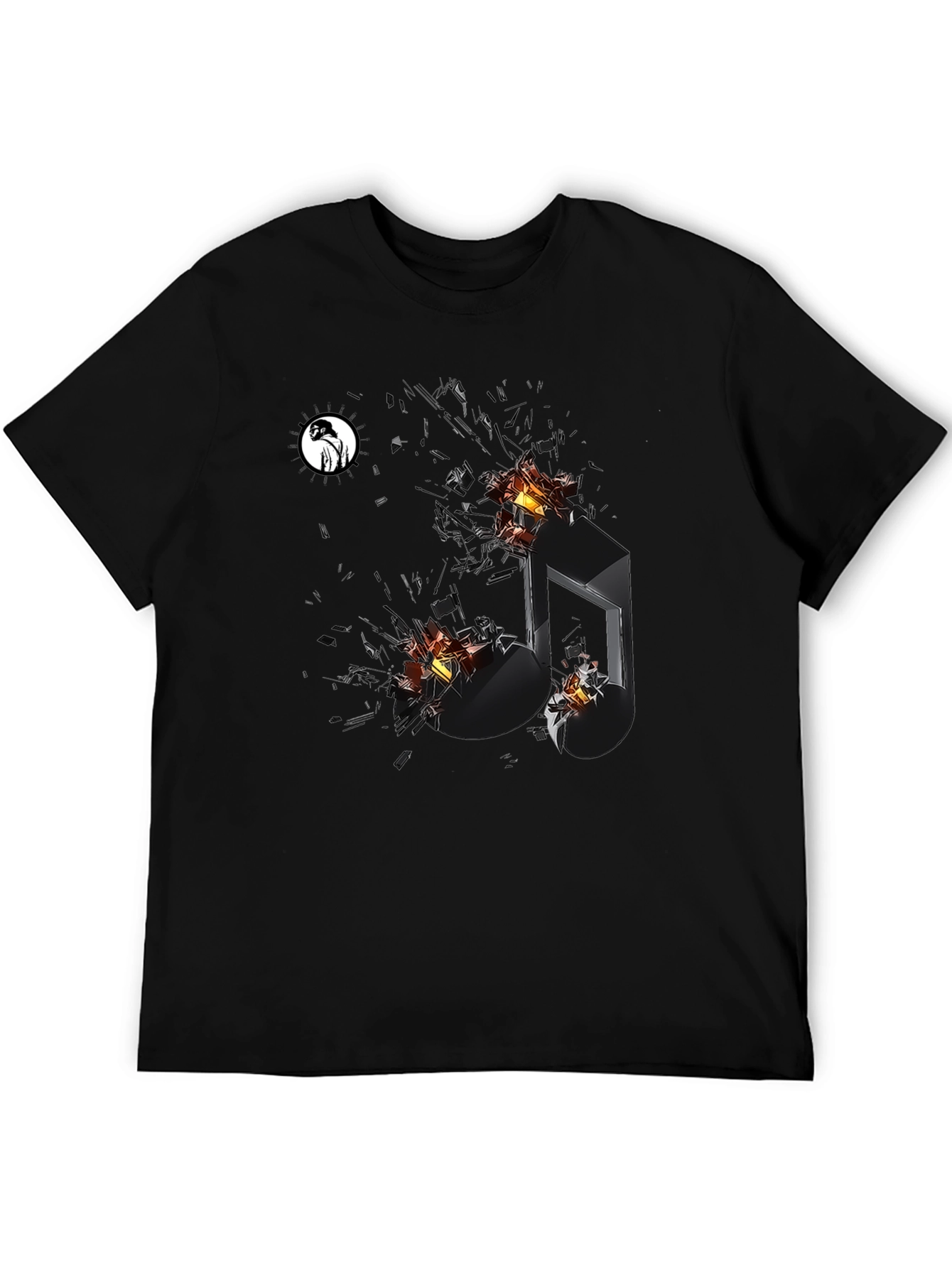 Exploding Music Note Graphic Tee