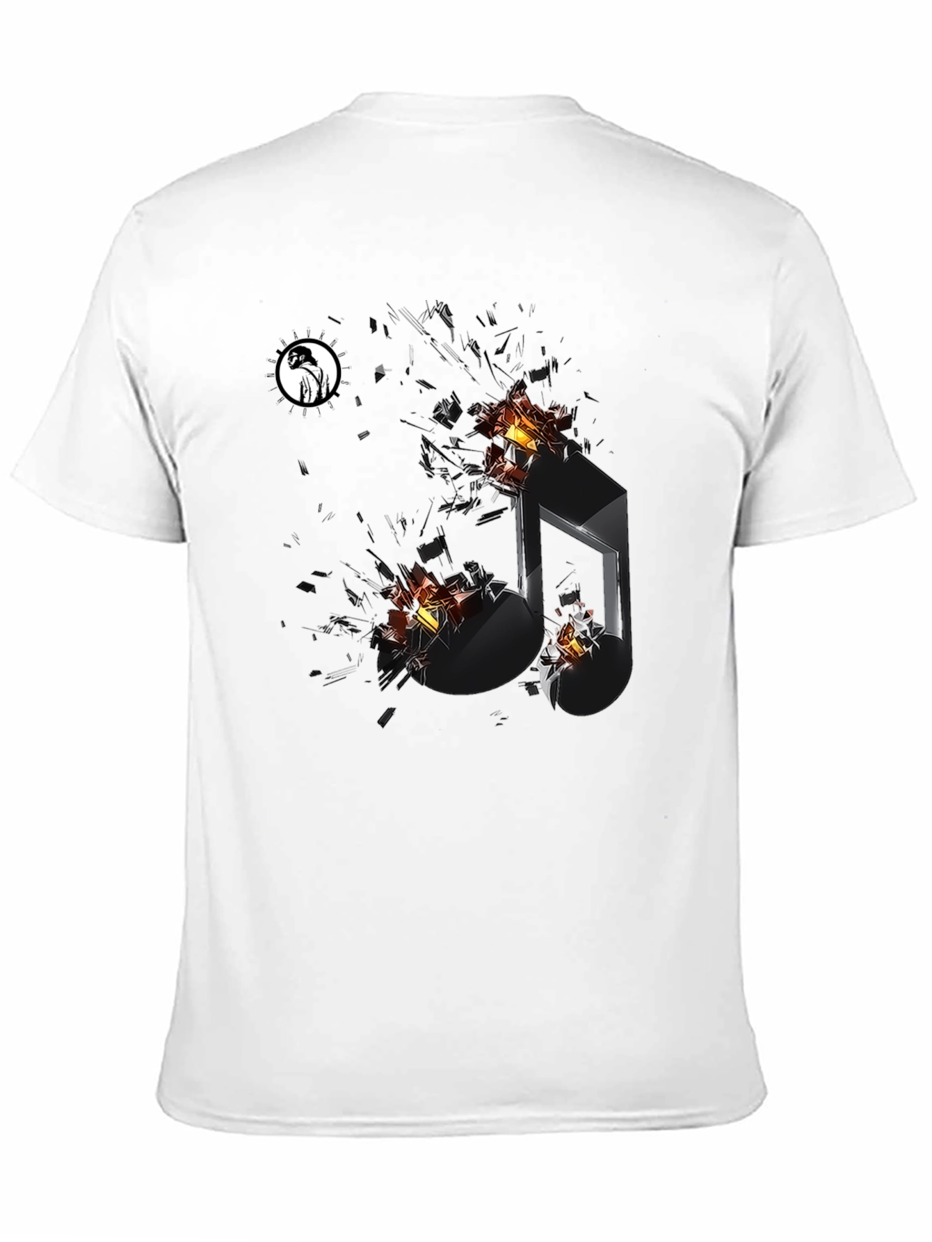 Exploding Music Note Graphic Tee