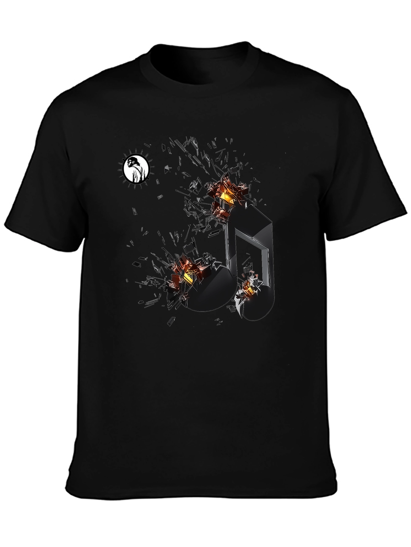 Exploding Music Note Graphic Tee