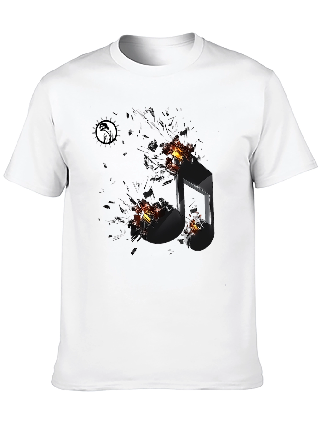 Exploding Music Note Graphic Tee