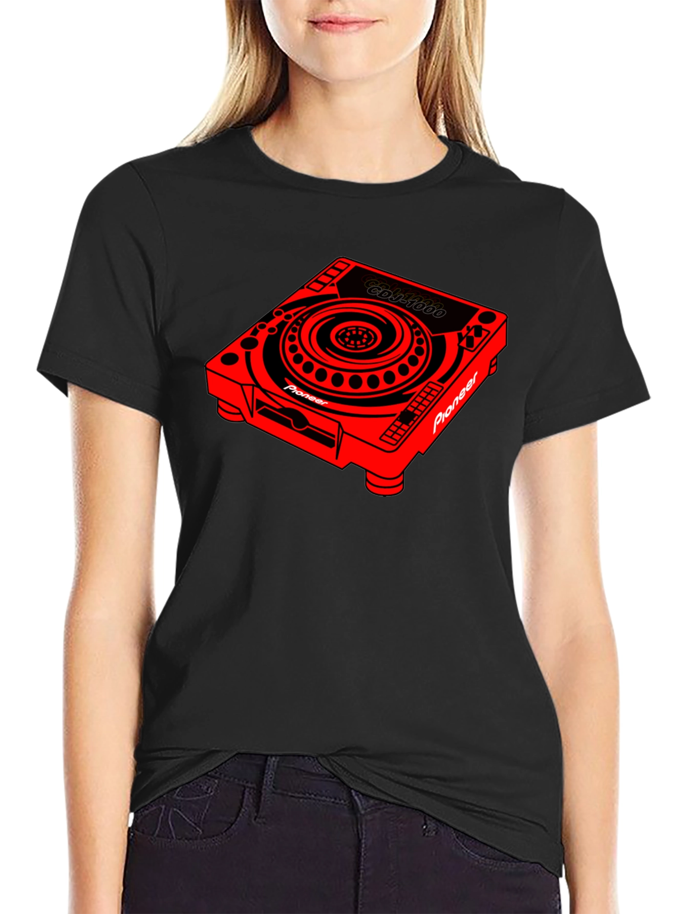 DJ CDJ-1000 Graphic Black Tee