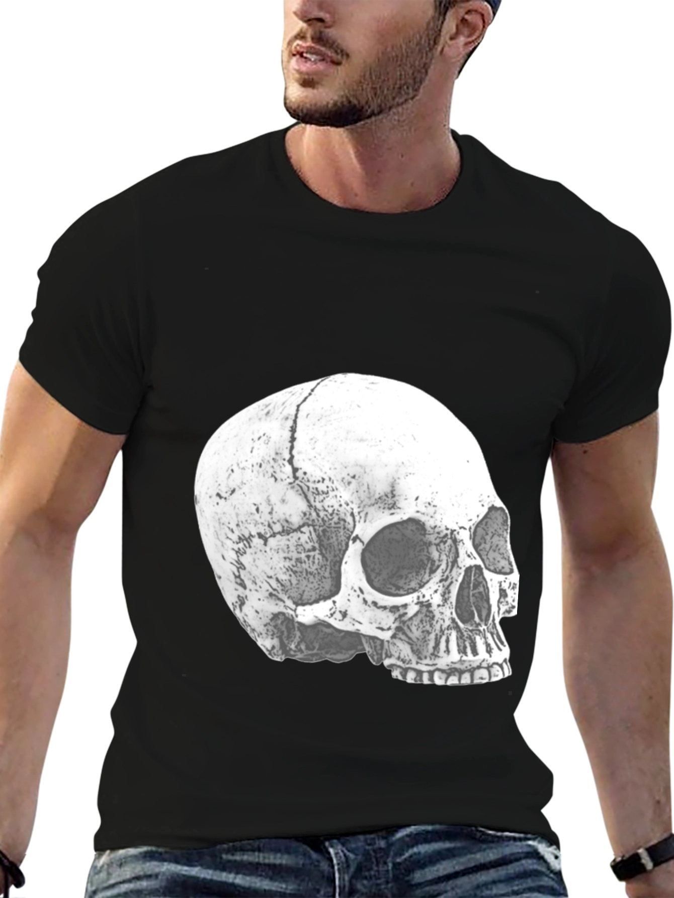 Skull Graphic T-Shirt - Black