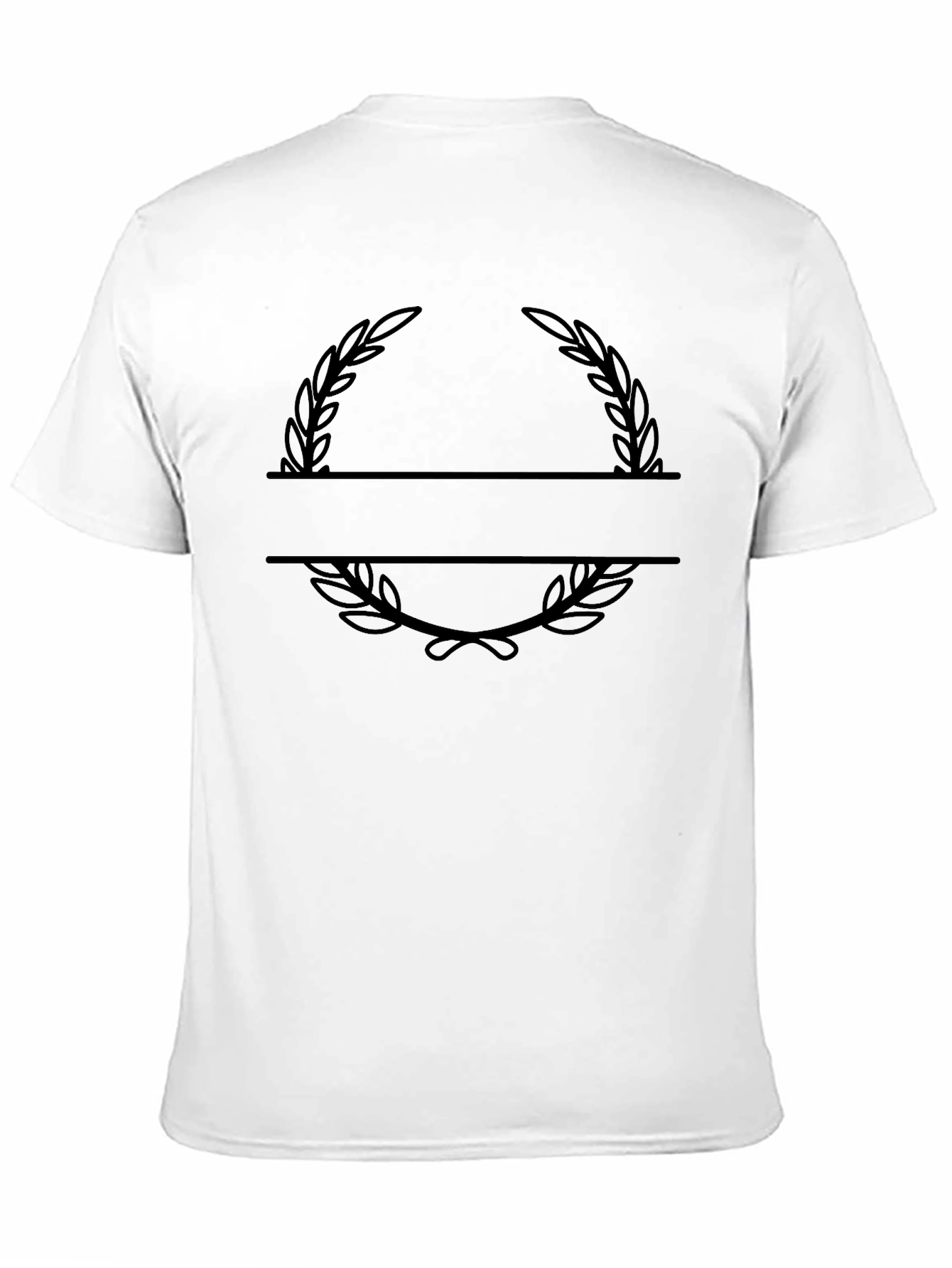 Black Laurel Wreath Personalized T-Shirt