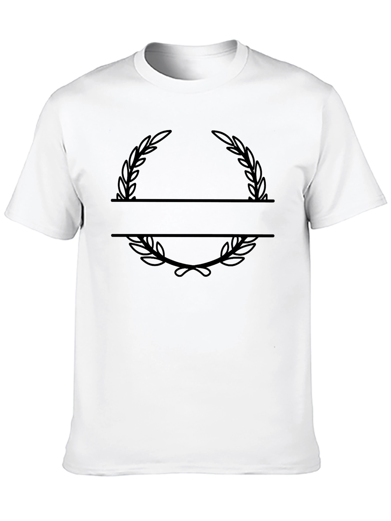Black Laurel Wreath Personalized T-Shirt