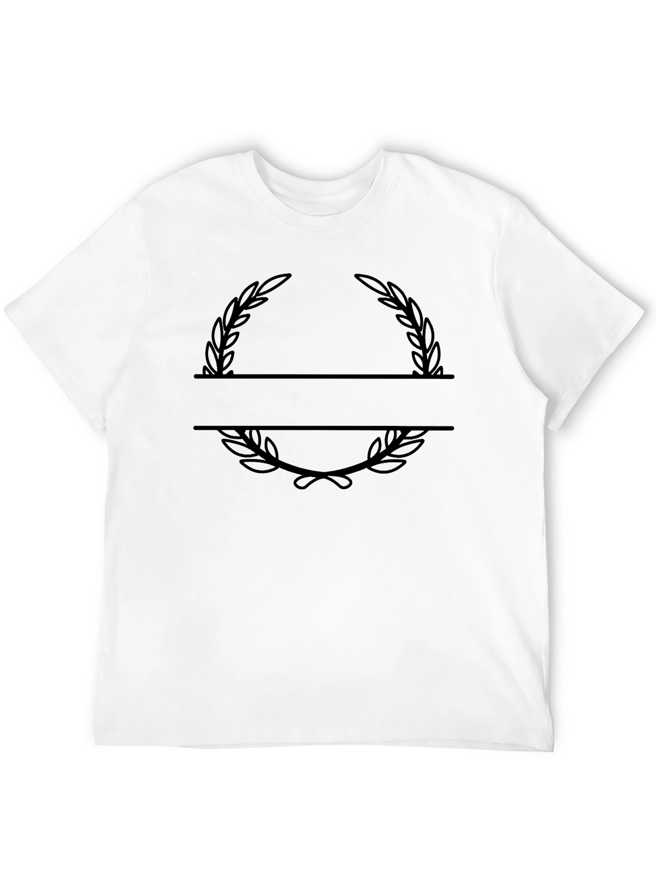 Black Laurel Wreath Personalized T-Shirt