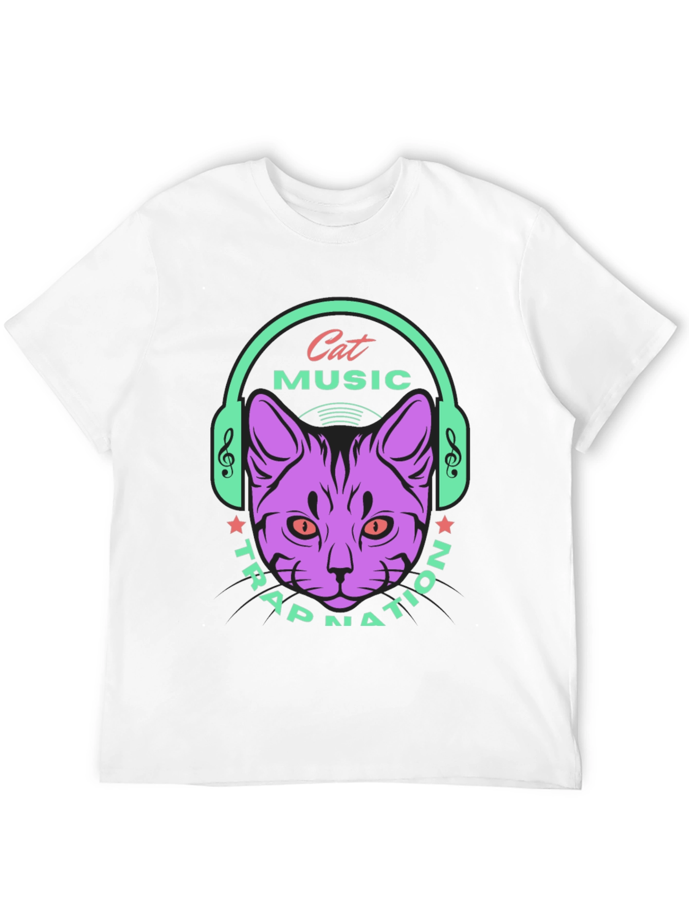 Cat Music Trap Nation Black T-Shirt
