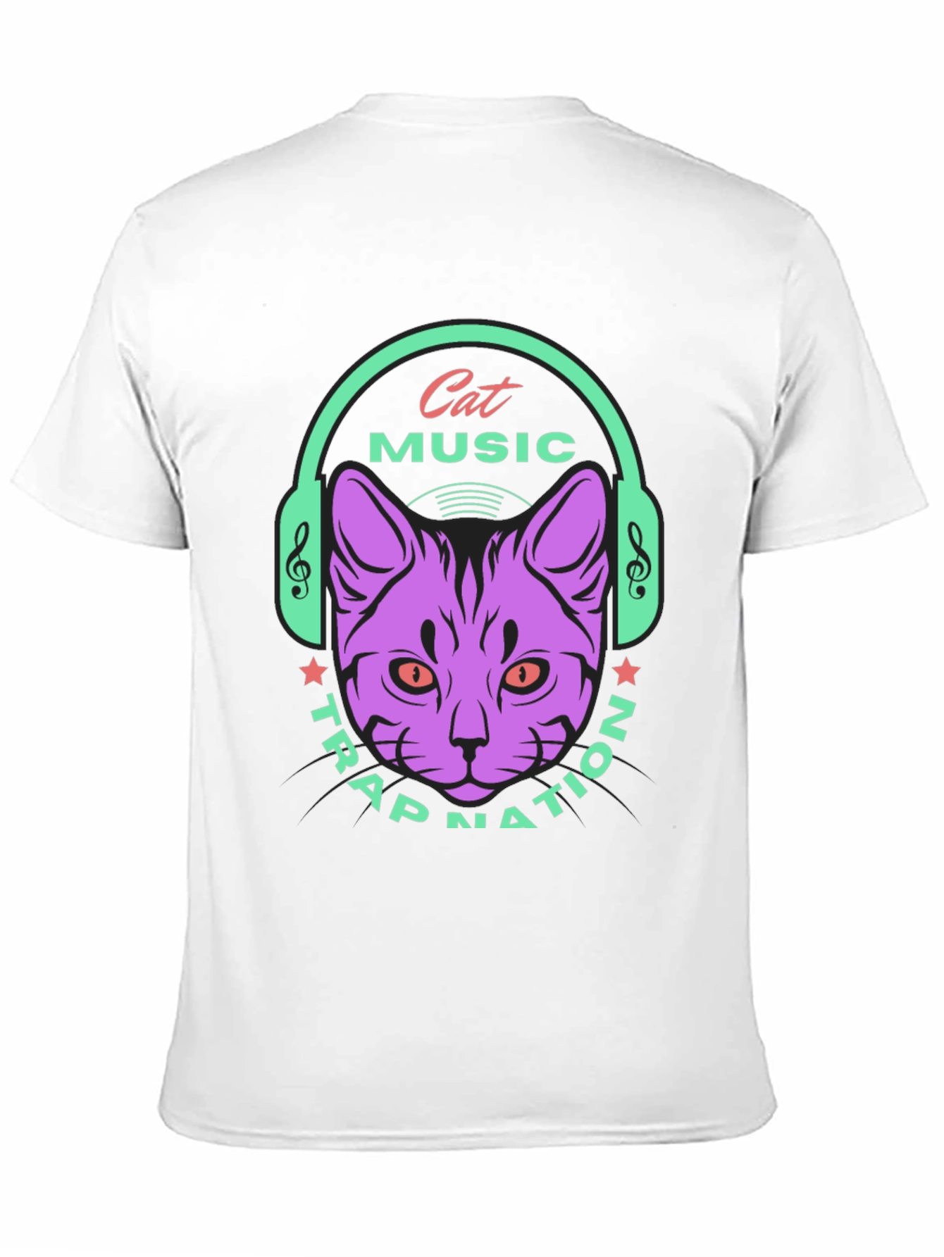 Cat Music Trap Nation Black T-Shirt