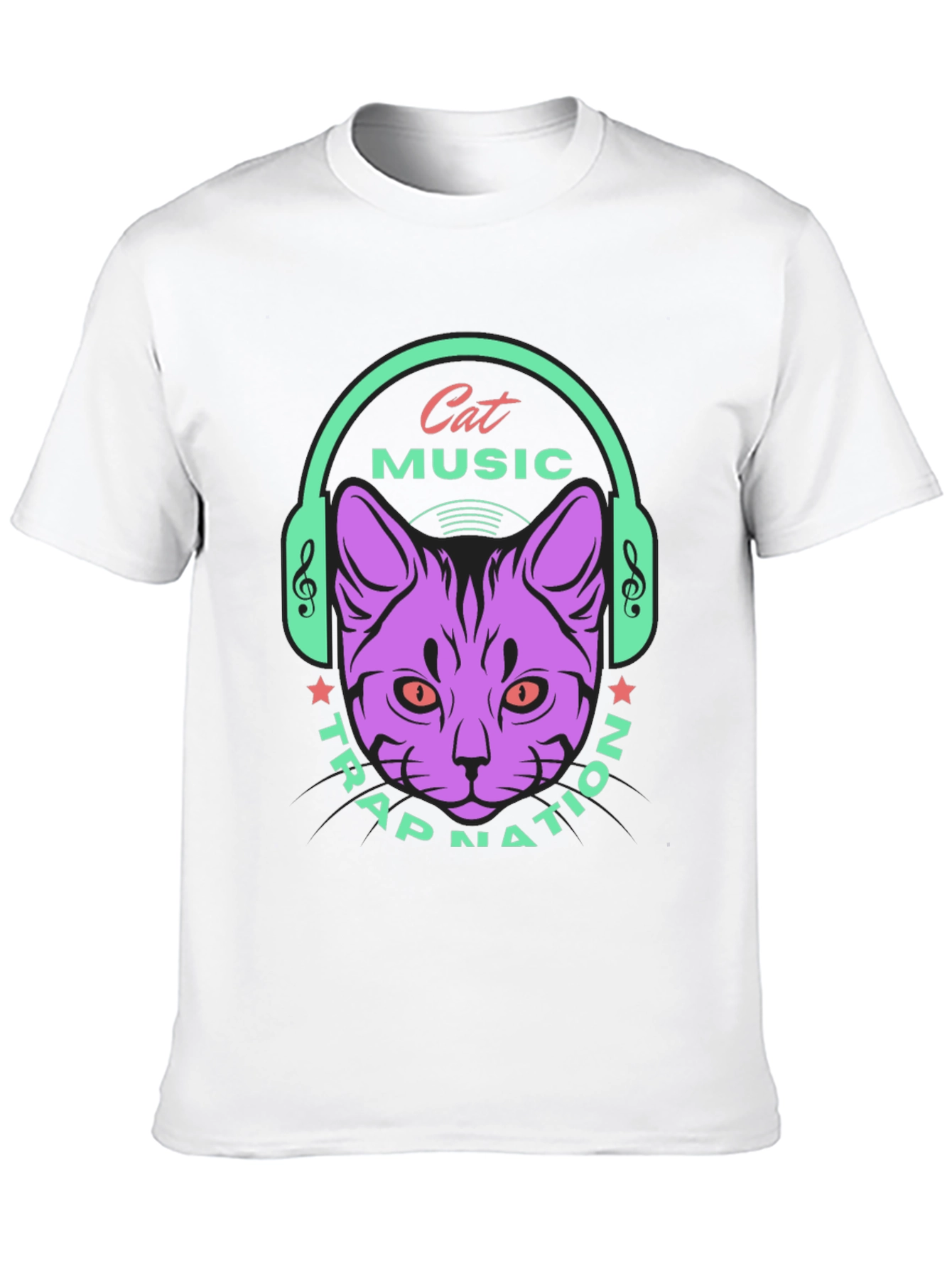 Cat Music Trap Nation Black T-Shirt