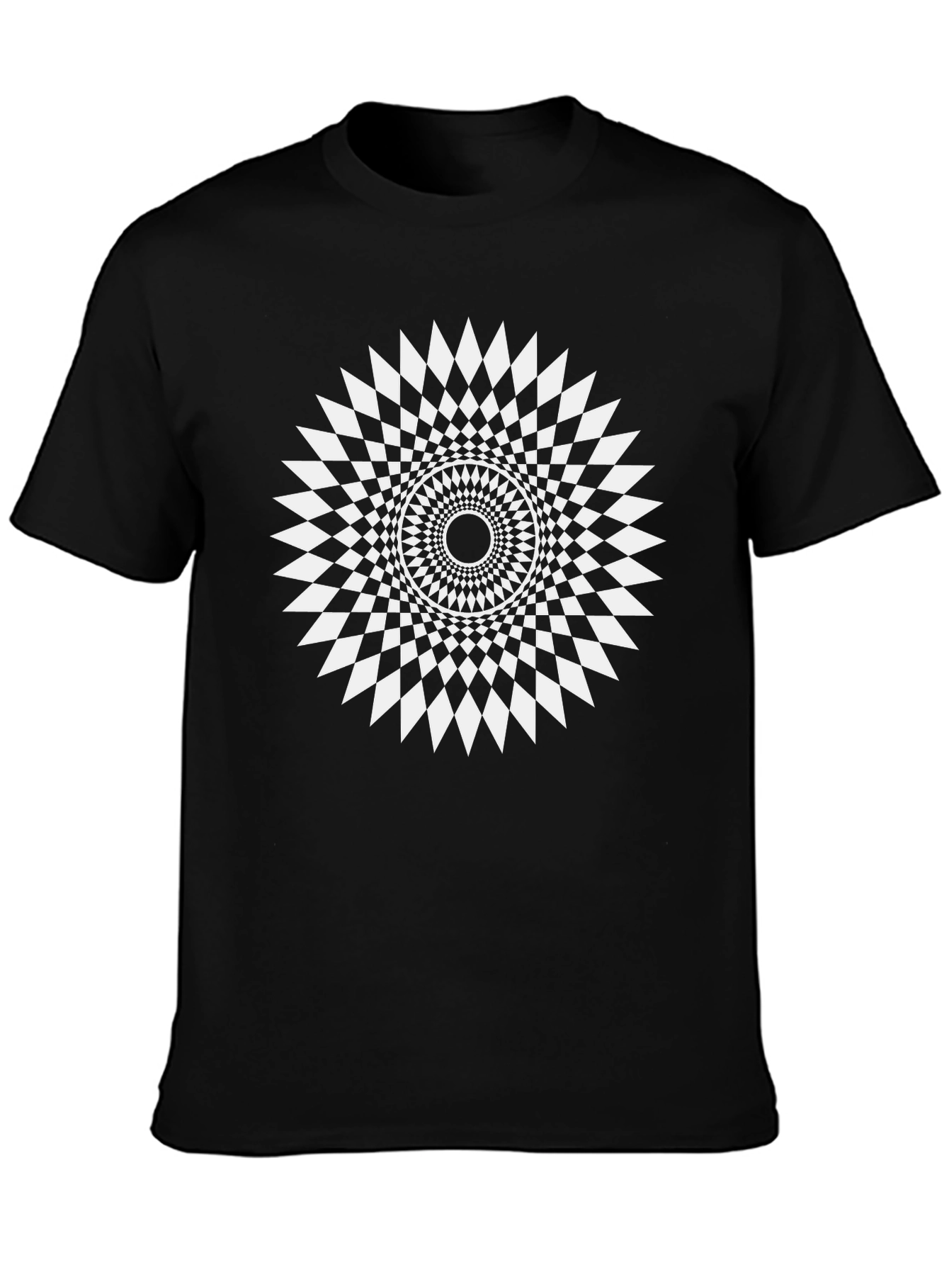 Optical Illusion Black Tee