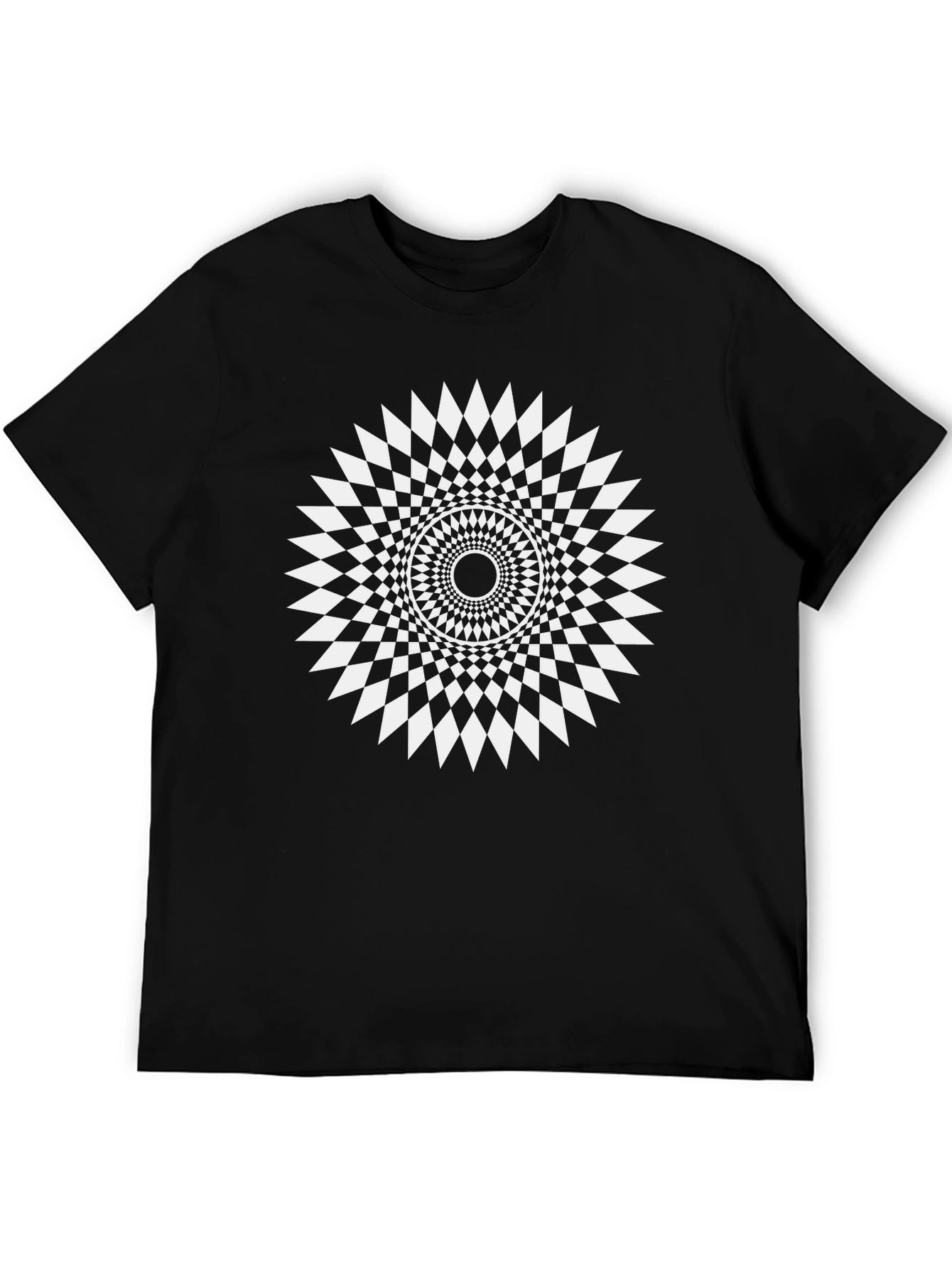Optical Illusion Black Tee