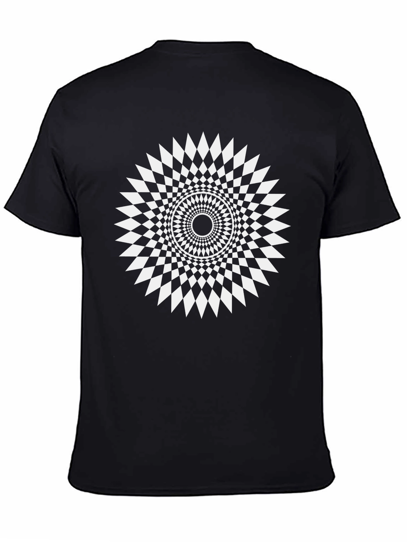 Optical Illusion Black Tee
