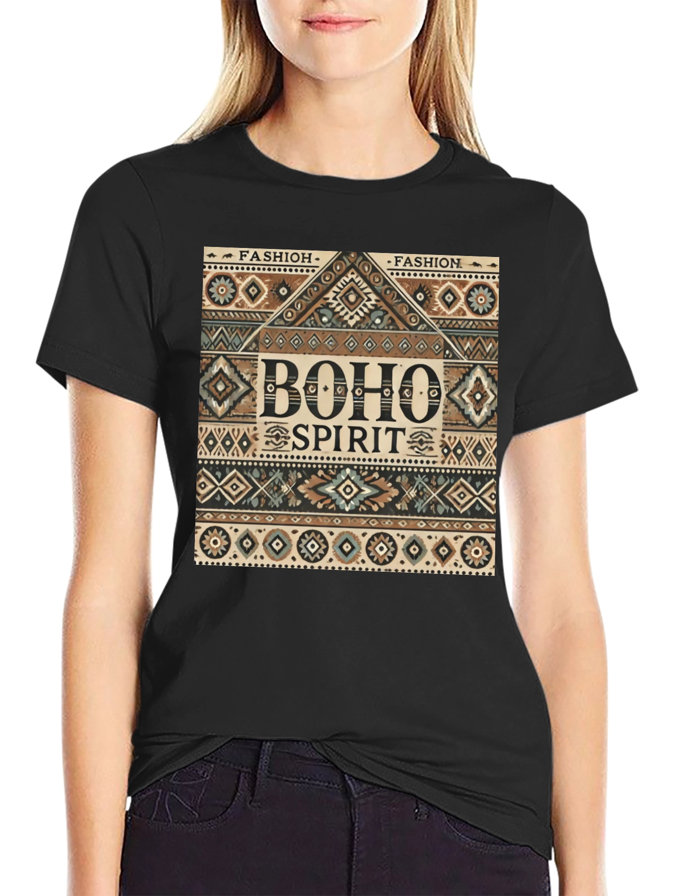 Boho Spirit Graphic Print Mens Tee