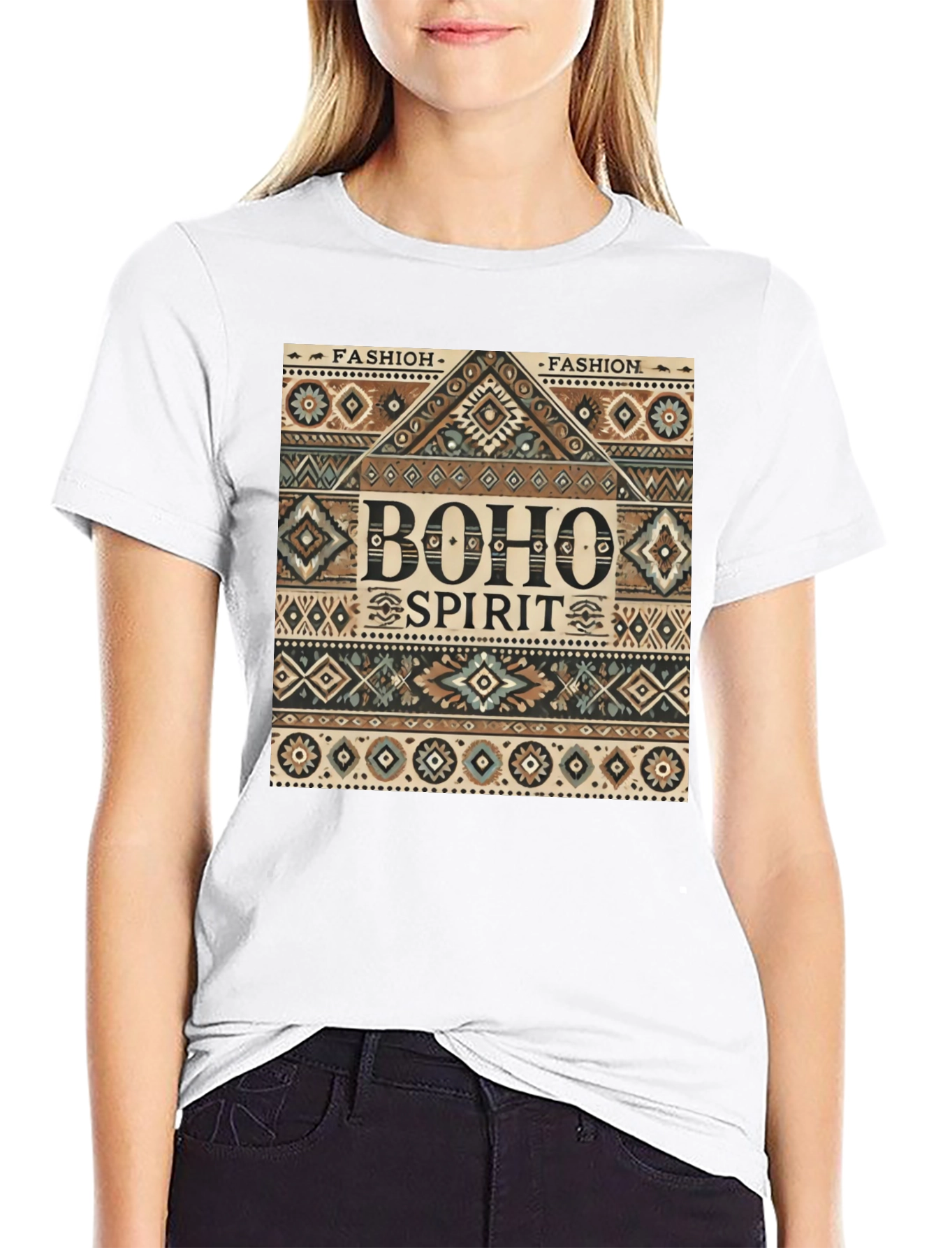 Boho Spirit Graphic Print Mens Tee