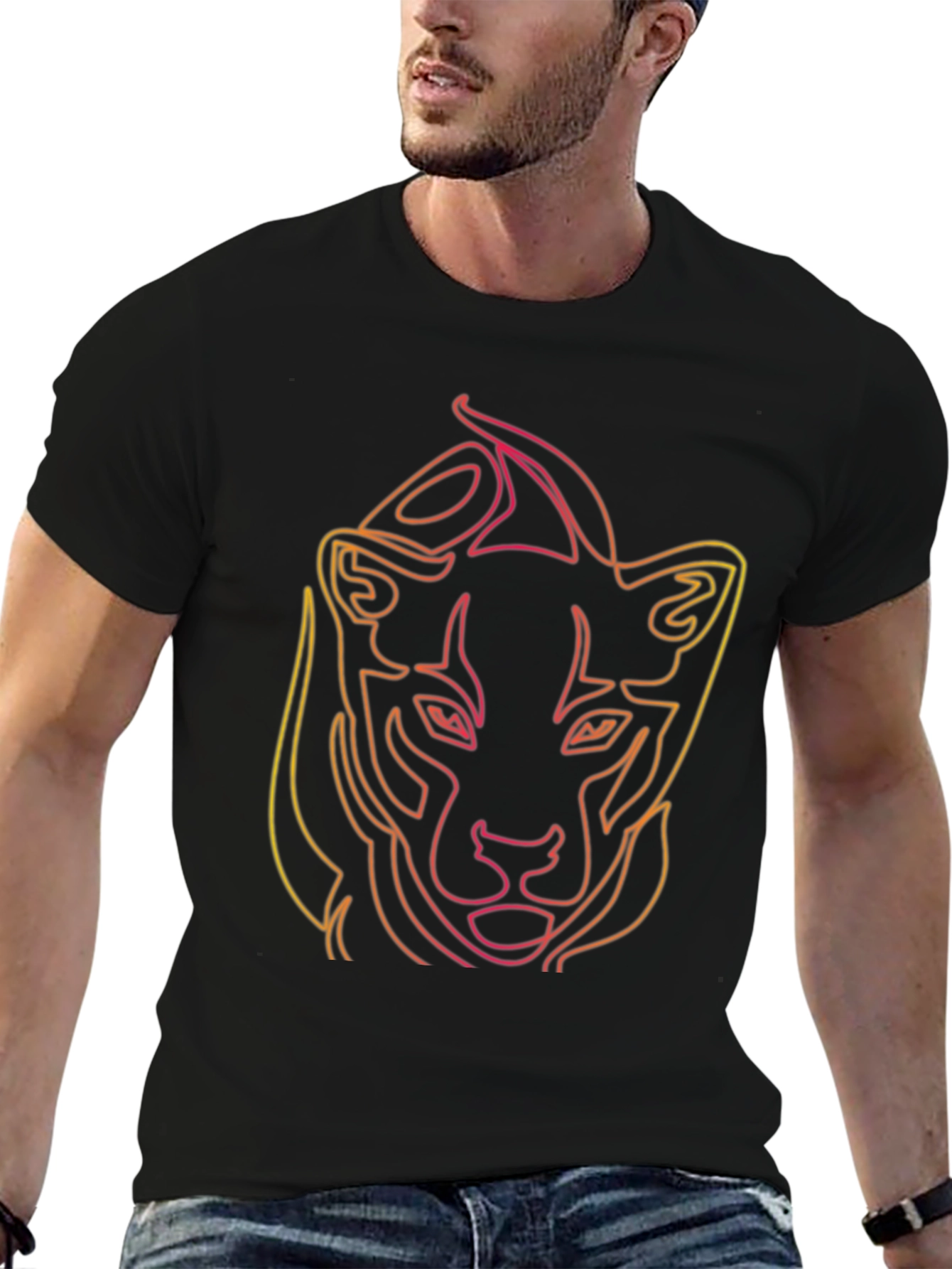 Neon Panther Graphic Tee - Bold Style