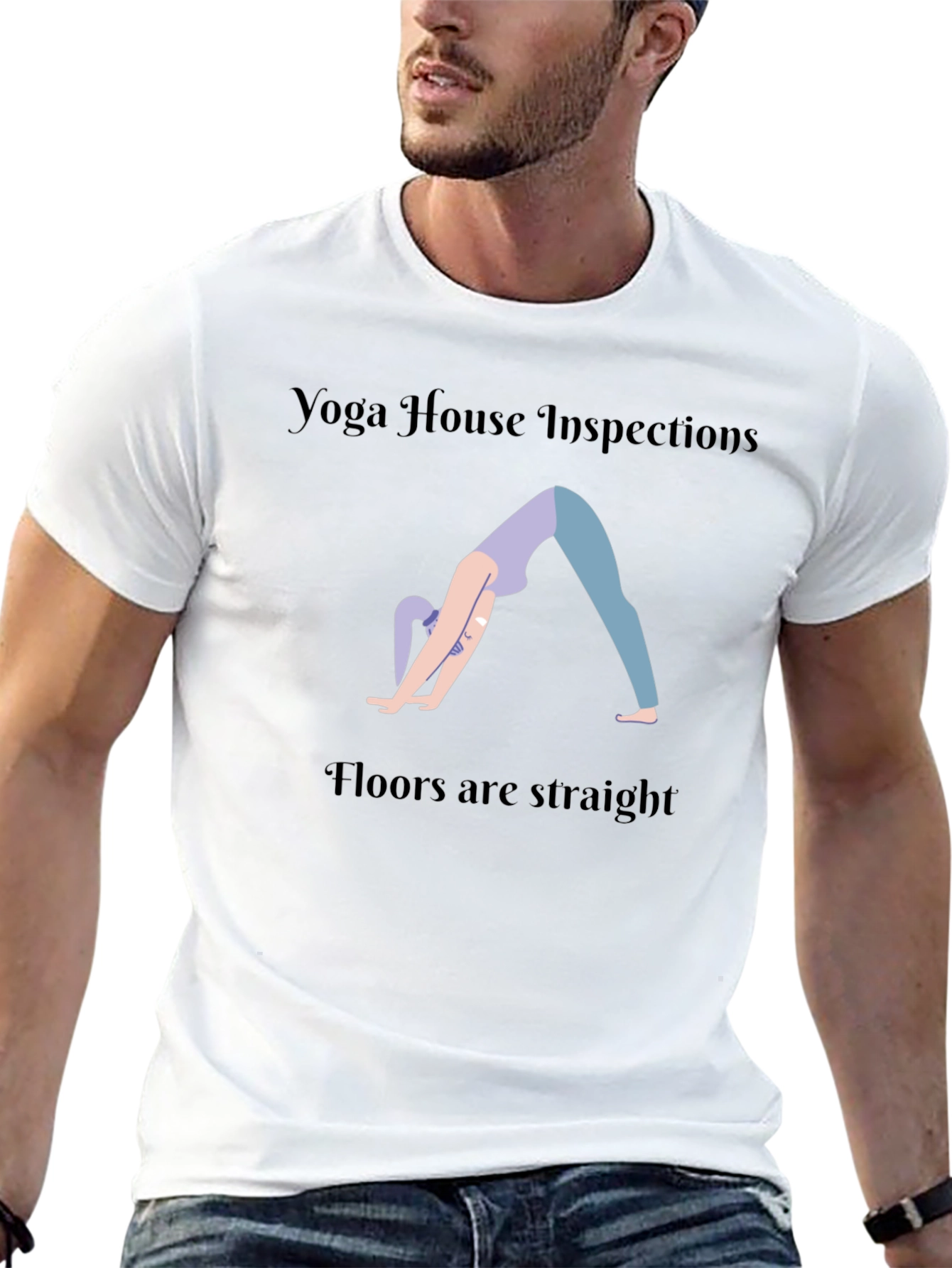 Yoga House Inspections Black Graphic T-Shirt