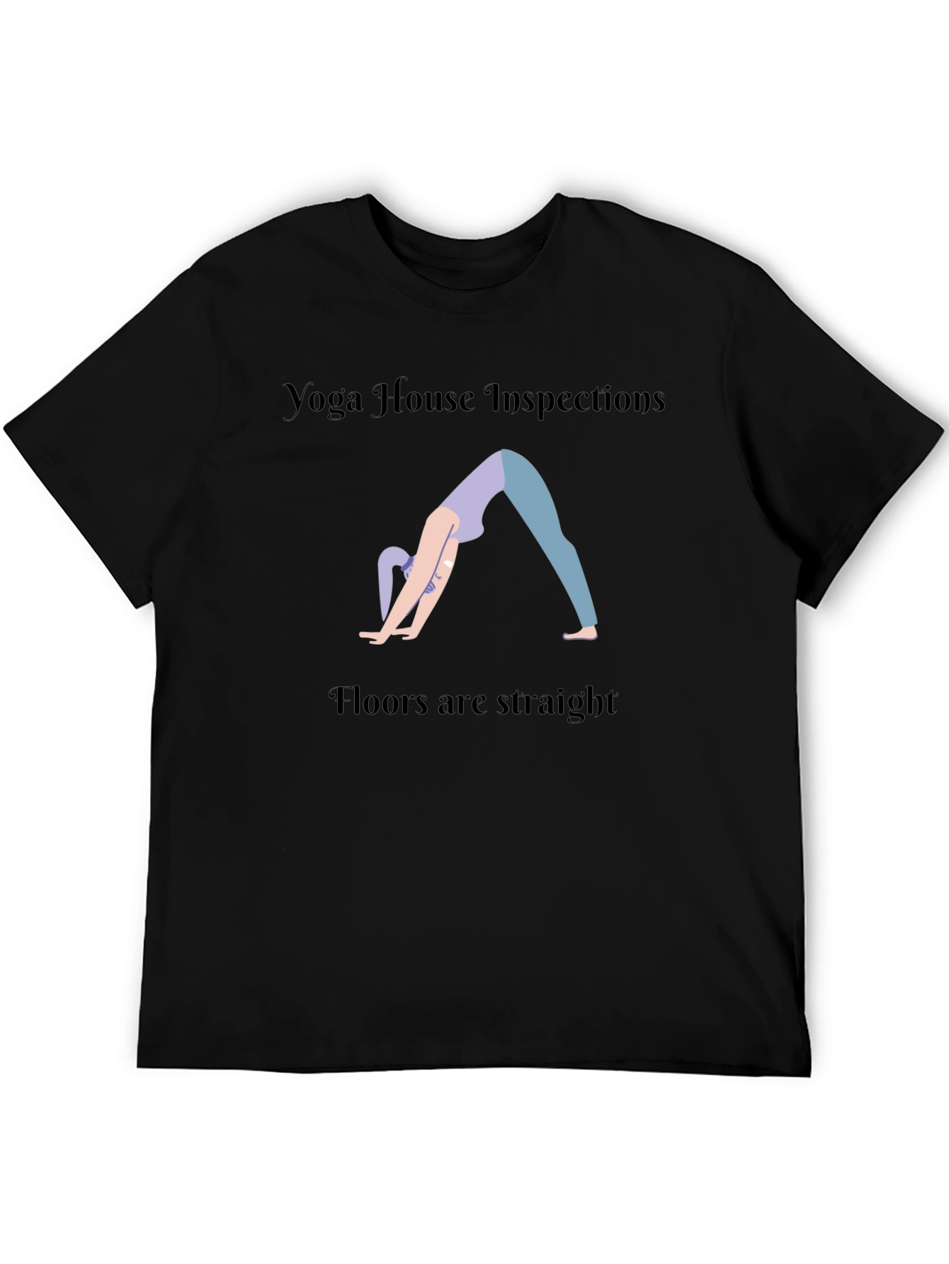 Yoga House Inspections Black Graphic T-Shirt