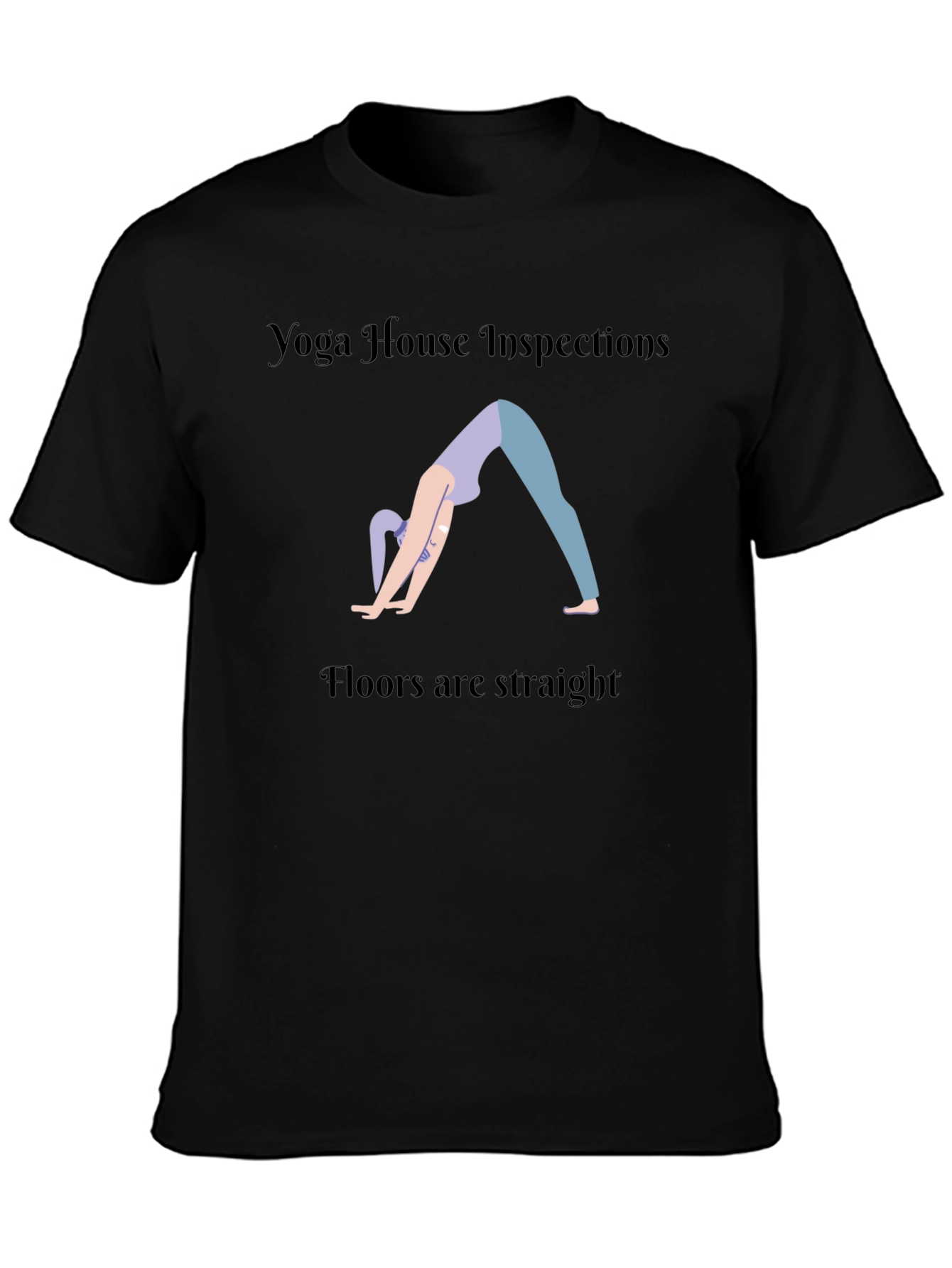Yoga House Inspections Black Graphic T-Shirt