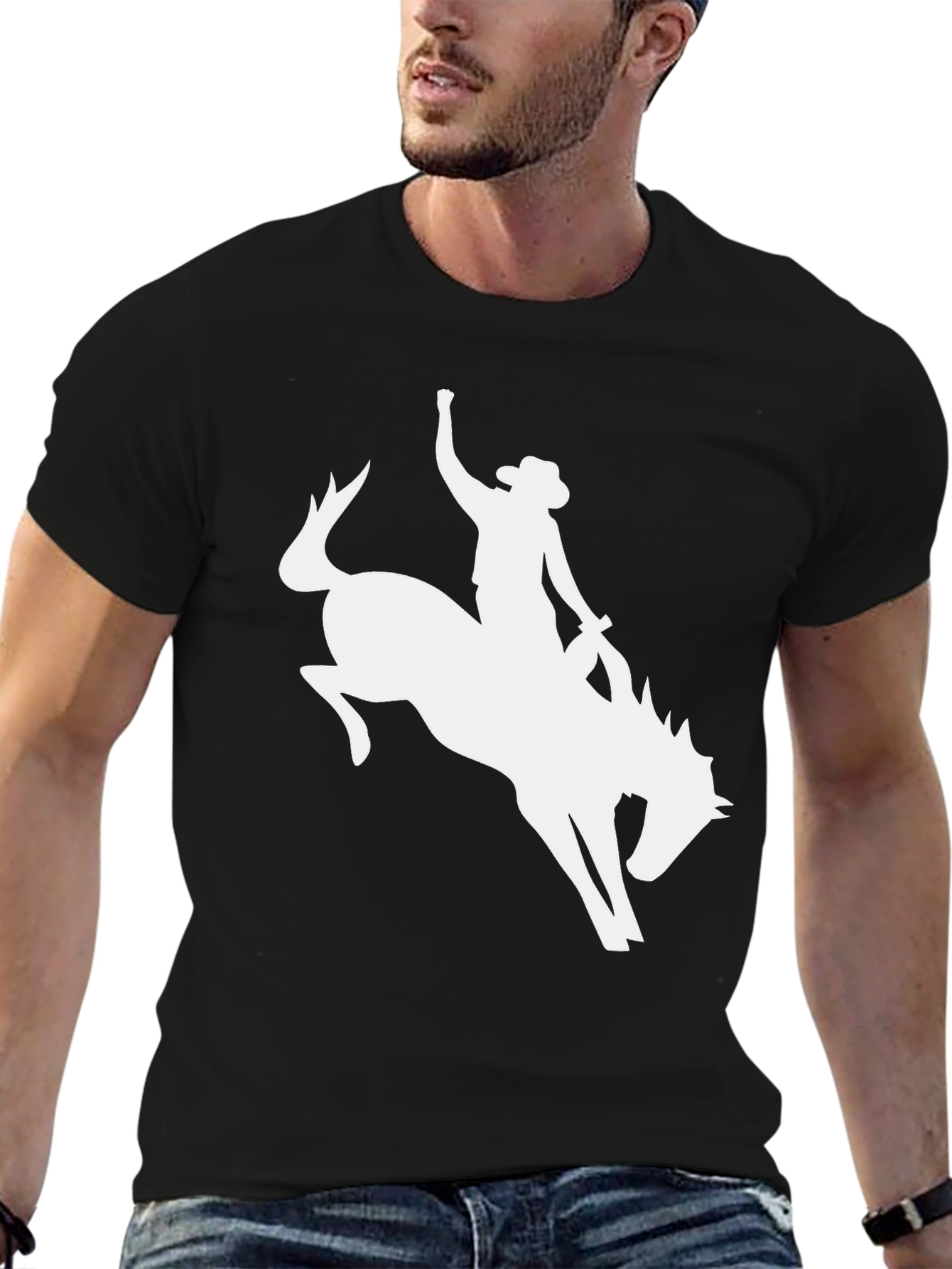 Bronco Rider Graphic Tee - Black