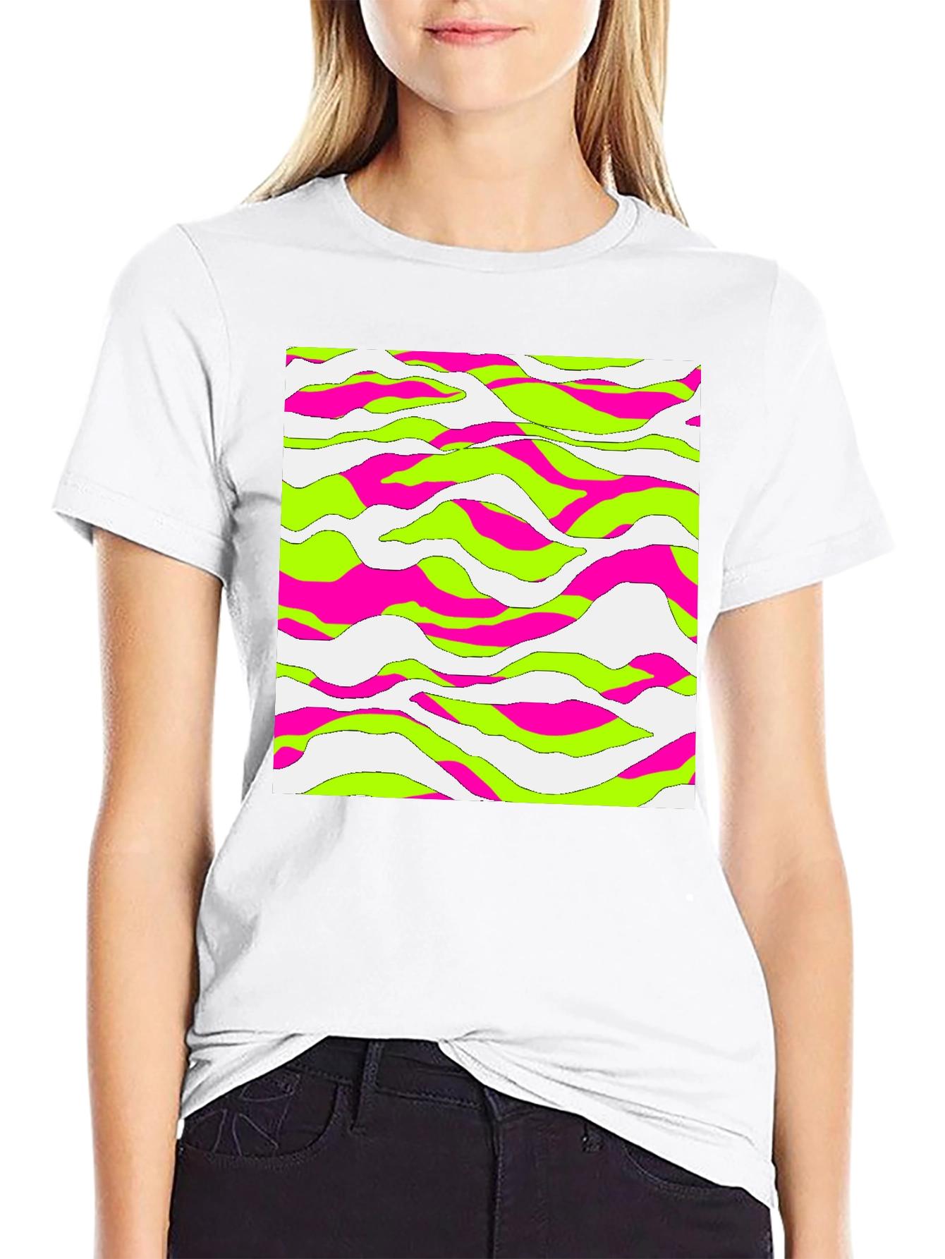 Vibrant Abstract Wave T-Shirt