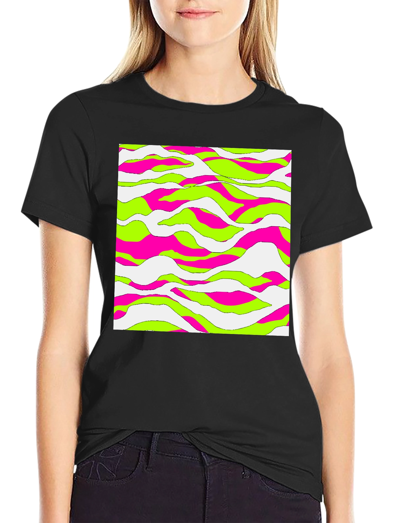 Vibrant Abstract Wave T-Shirt