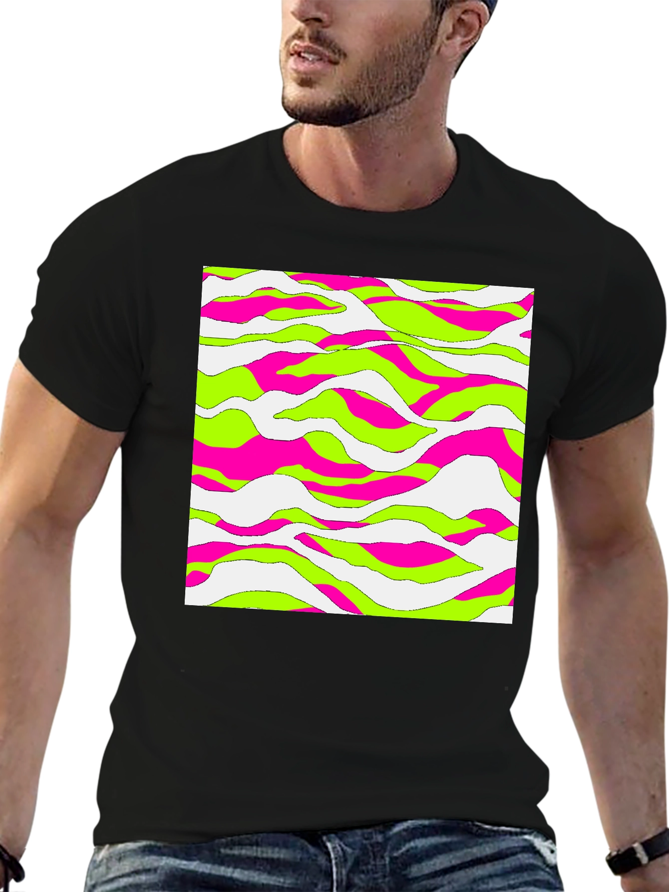 Vibrant Abstract Wave T-Shirt