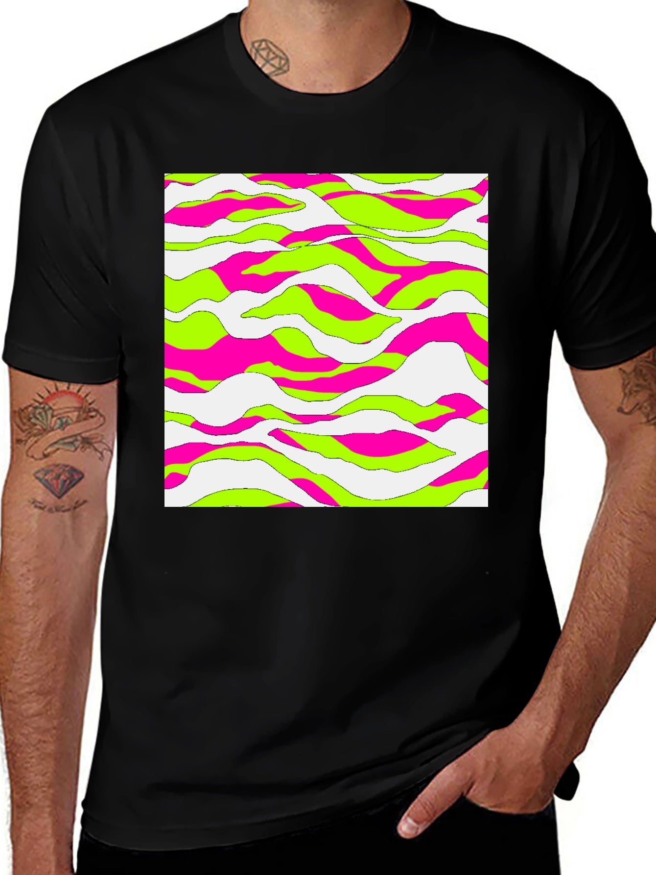 Vibrant Abstract Wave T-Shirt