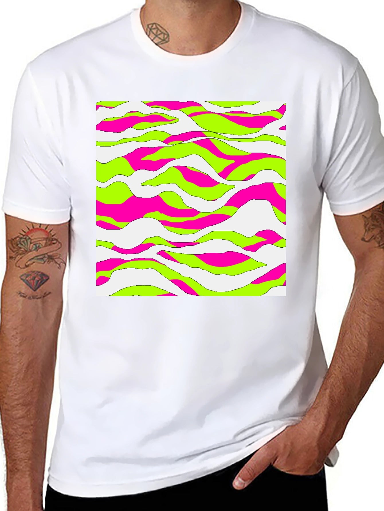 Vibrant Abstract Wave T-Shirt