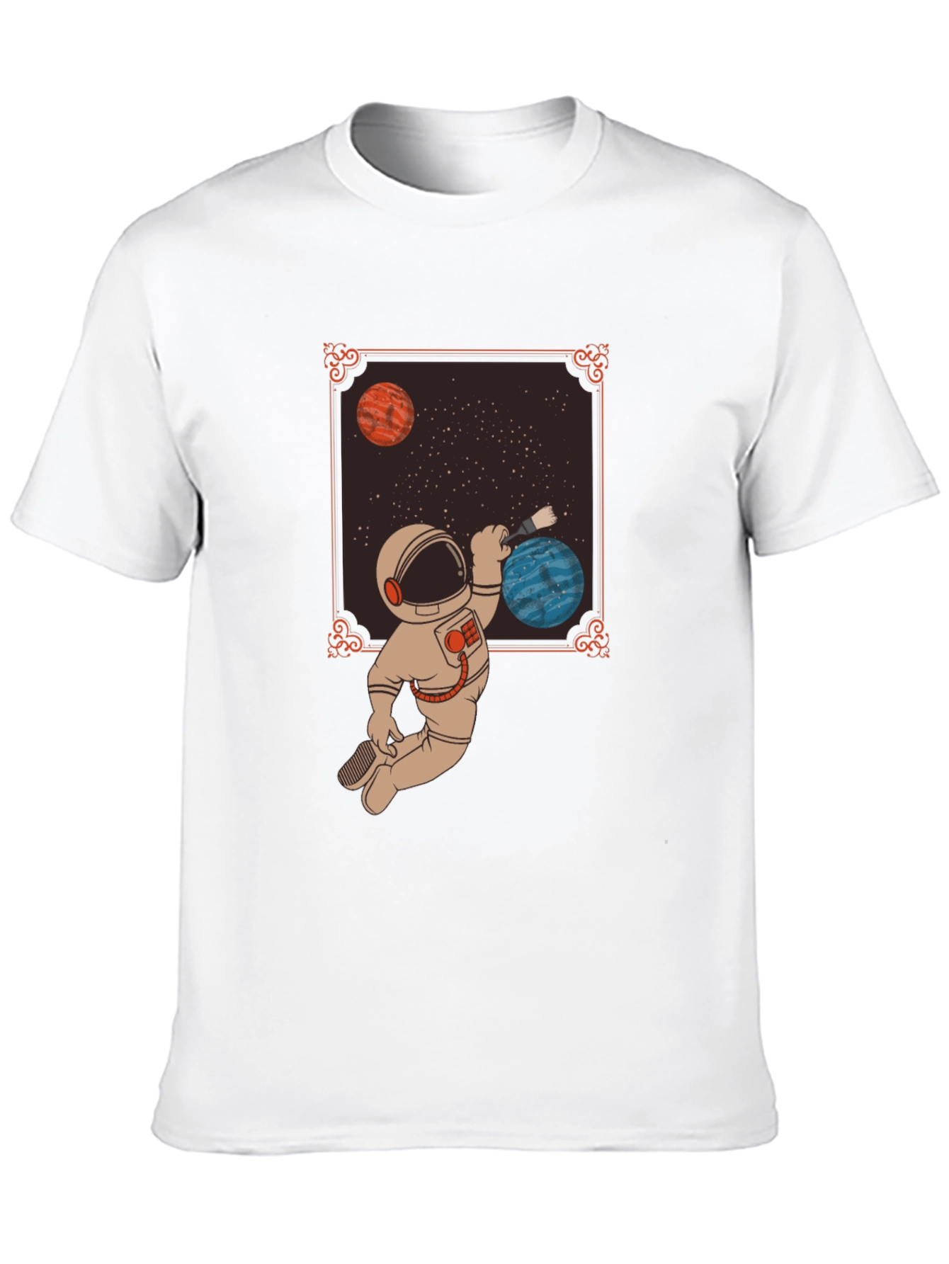 Astronaut Painting Planets Graphic Tee