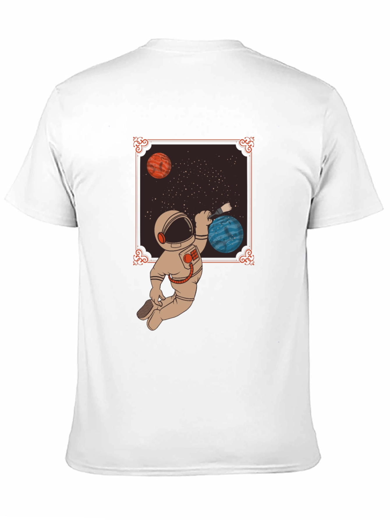 Astronaut Painting Planets Graphic Tee