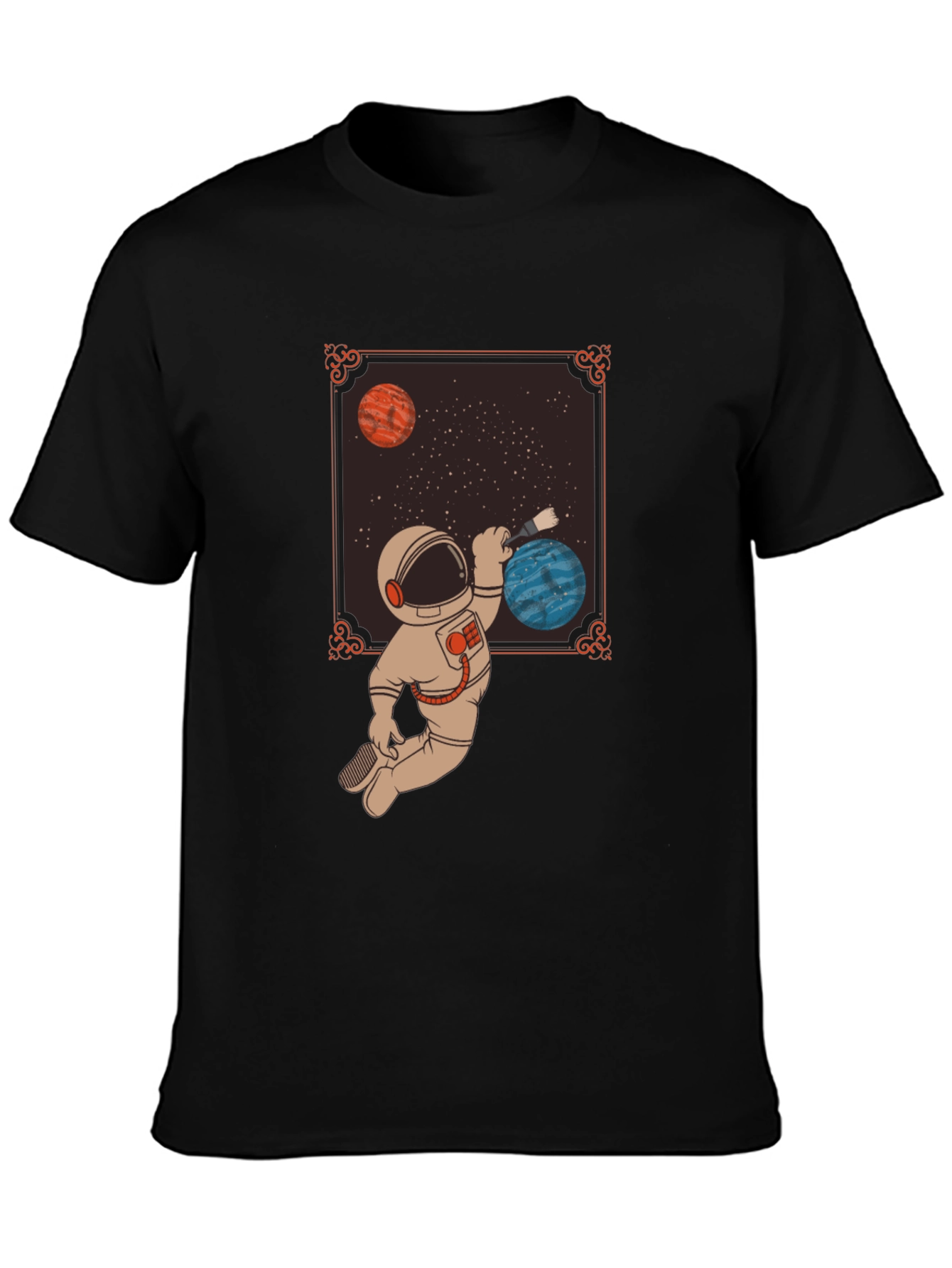 Astronaut Painting Planets Graphic Tee