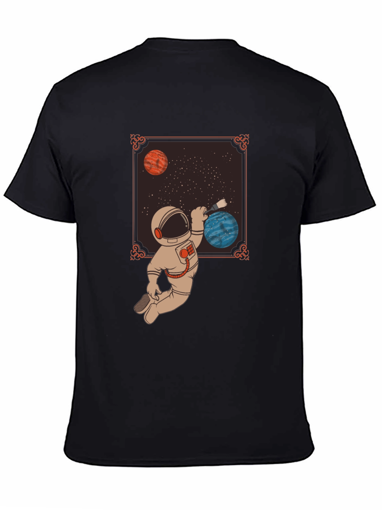 Astronaut Painting Planets Graphic Tee