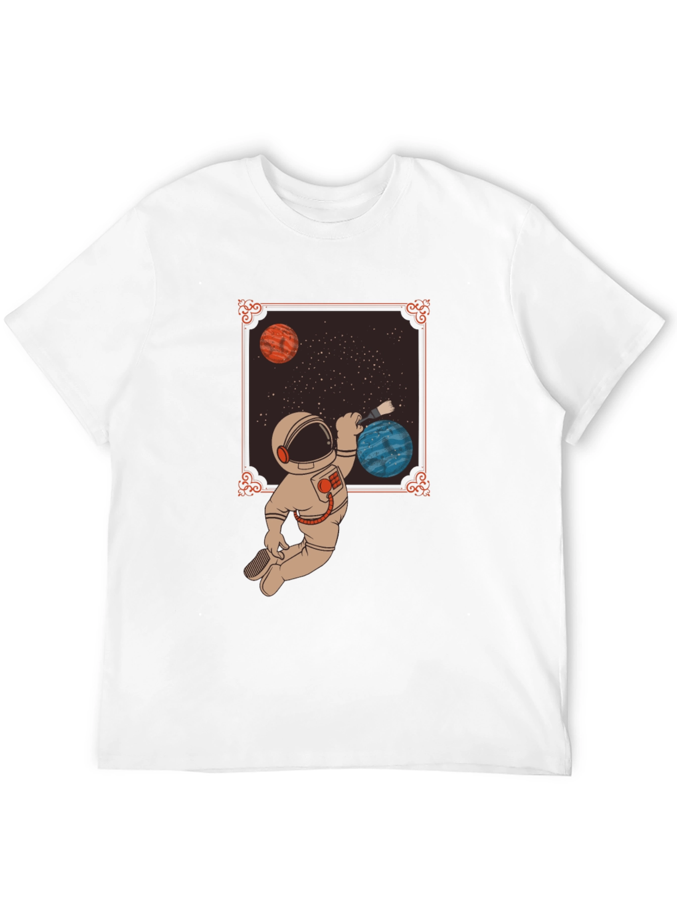 Astronaut Painting Planets Graphic Tee