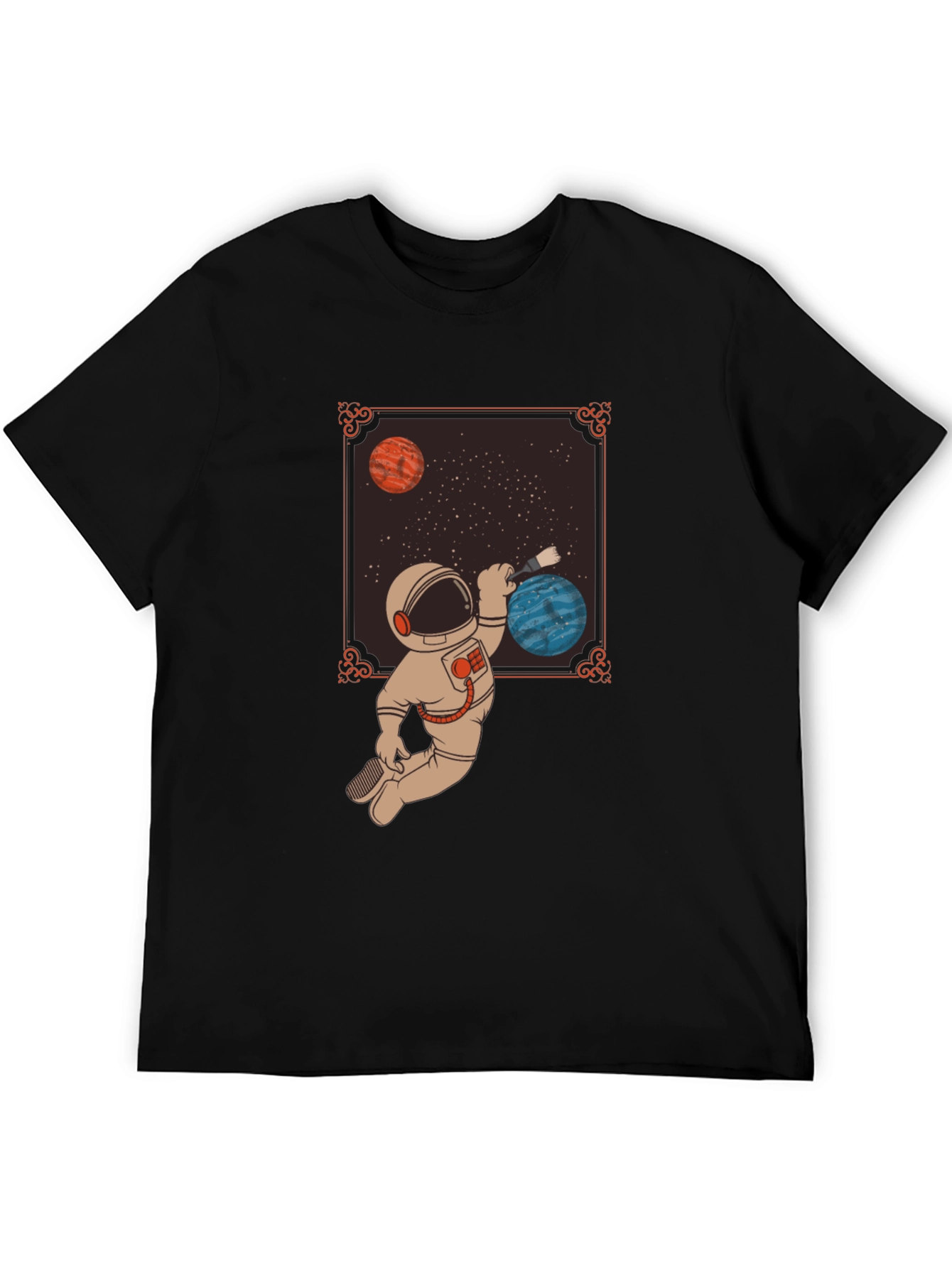 Astronaut Painting Planets Graphic Tee