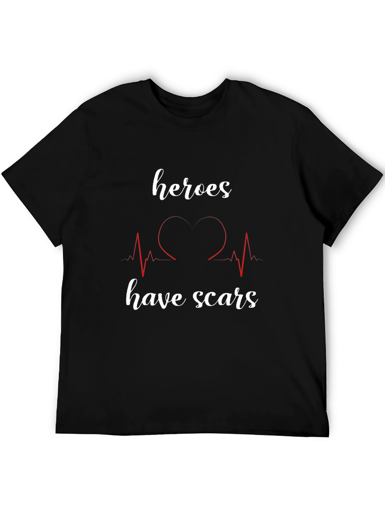 Heroes Have Scars Graphic Tee - Heartbeat Design
