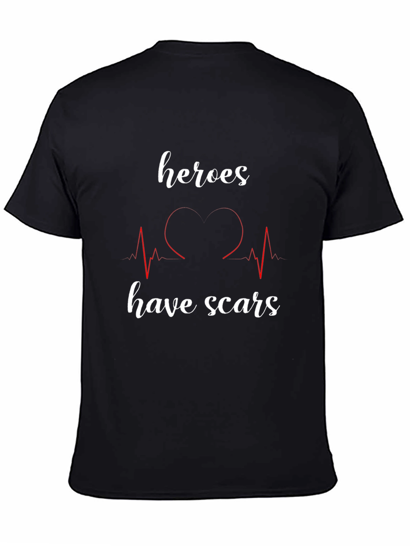Heroes Have Scars Graphic Tee - Heartbeat Design