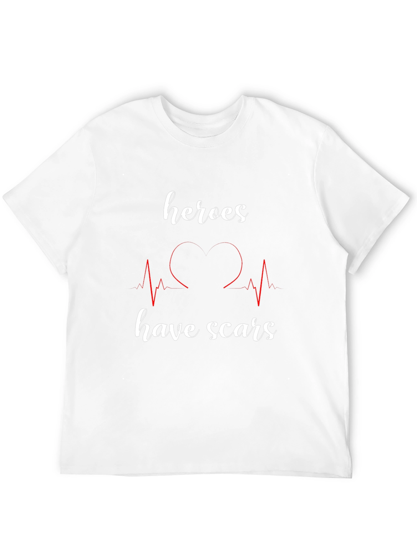 Heroes Have Scars Graphic Tee - Heartbeat Design
