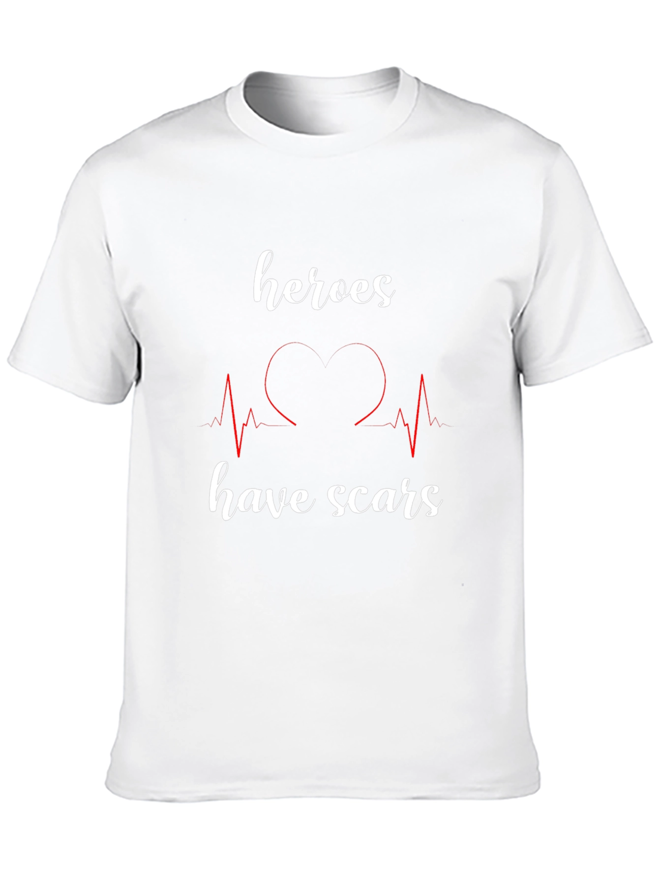 Heroes Have Scars Graphic Tee - Heartbeat Design