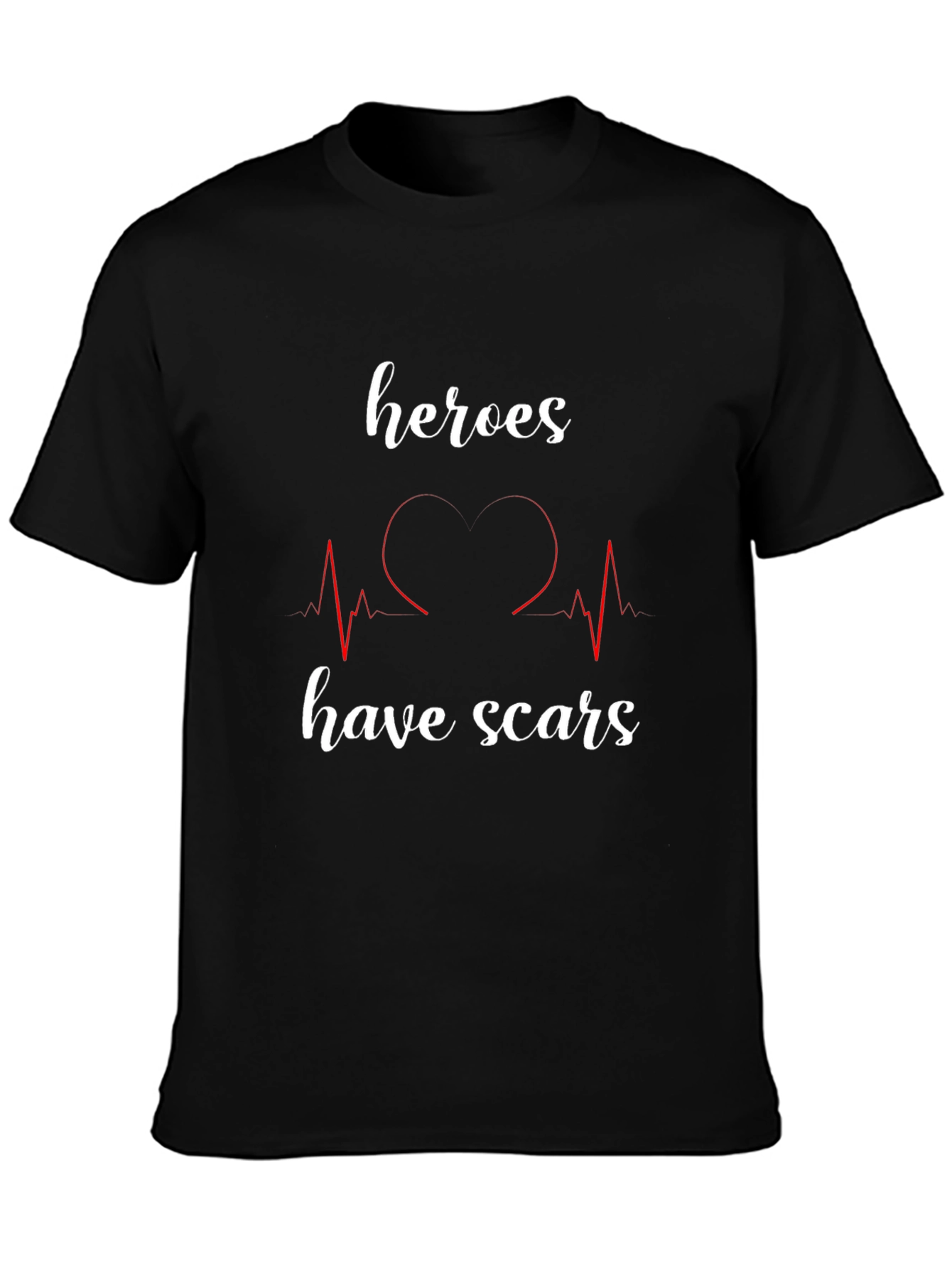 Heroes Have Scars Graphic Tee - Heartbeat Design