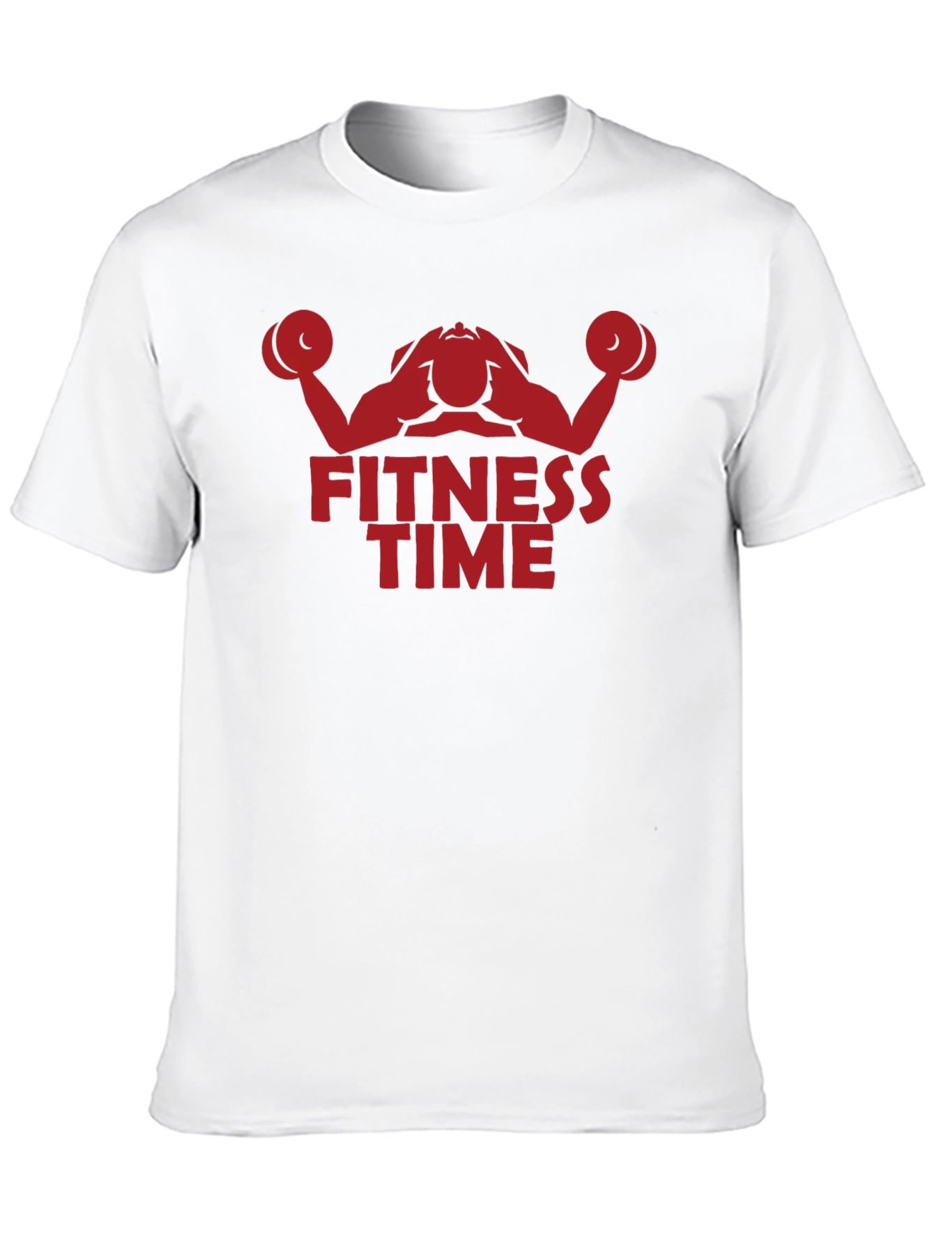 Fitness Time Graphic Tee - Black Cotton