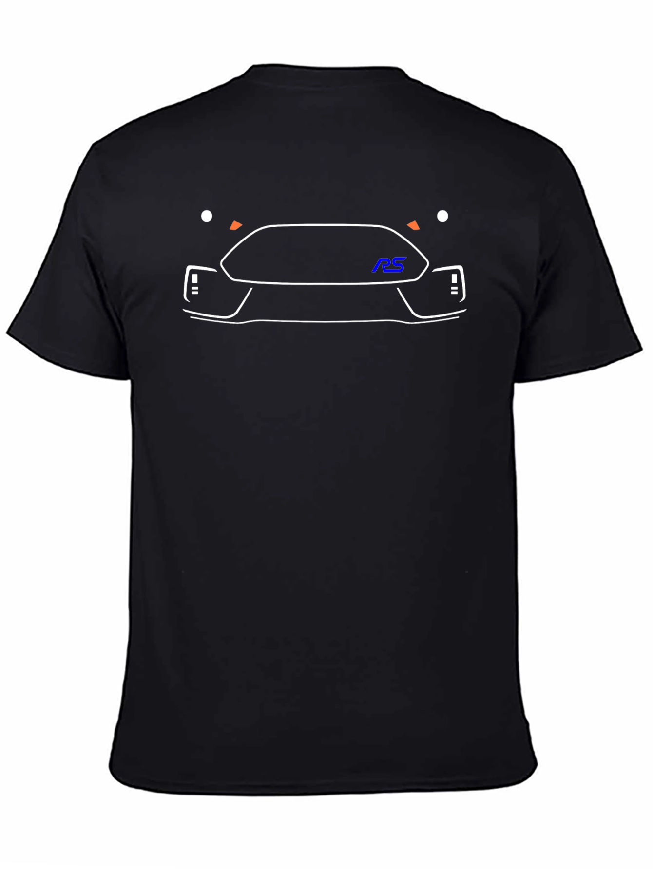 Ford Focus RS Outline Graphic T-Shirt - Black