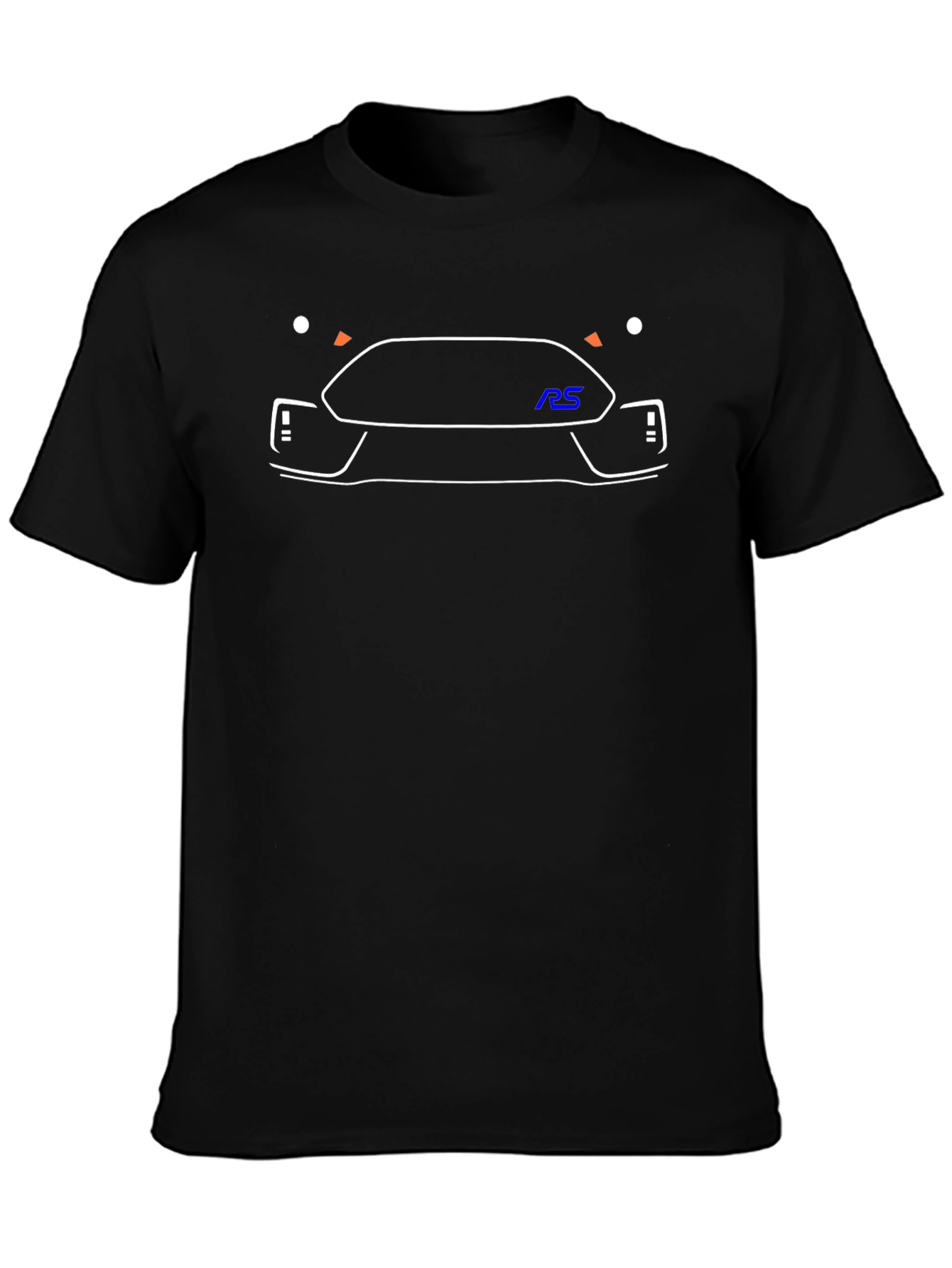 Ford Focus RS Outline Graphic T-Shirt - Black