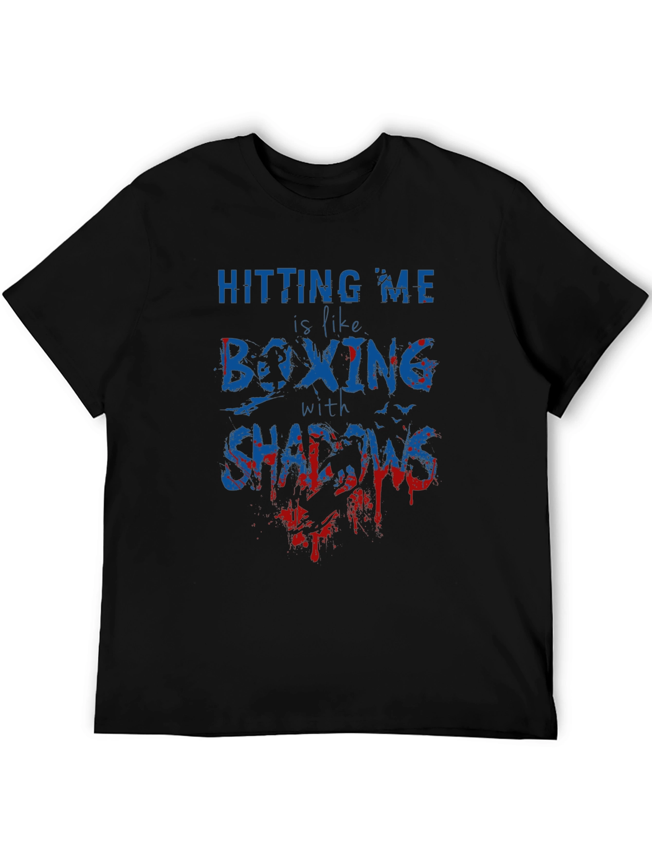 Boxing with Shadows Graphic Tee - Black Cotton