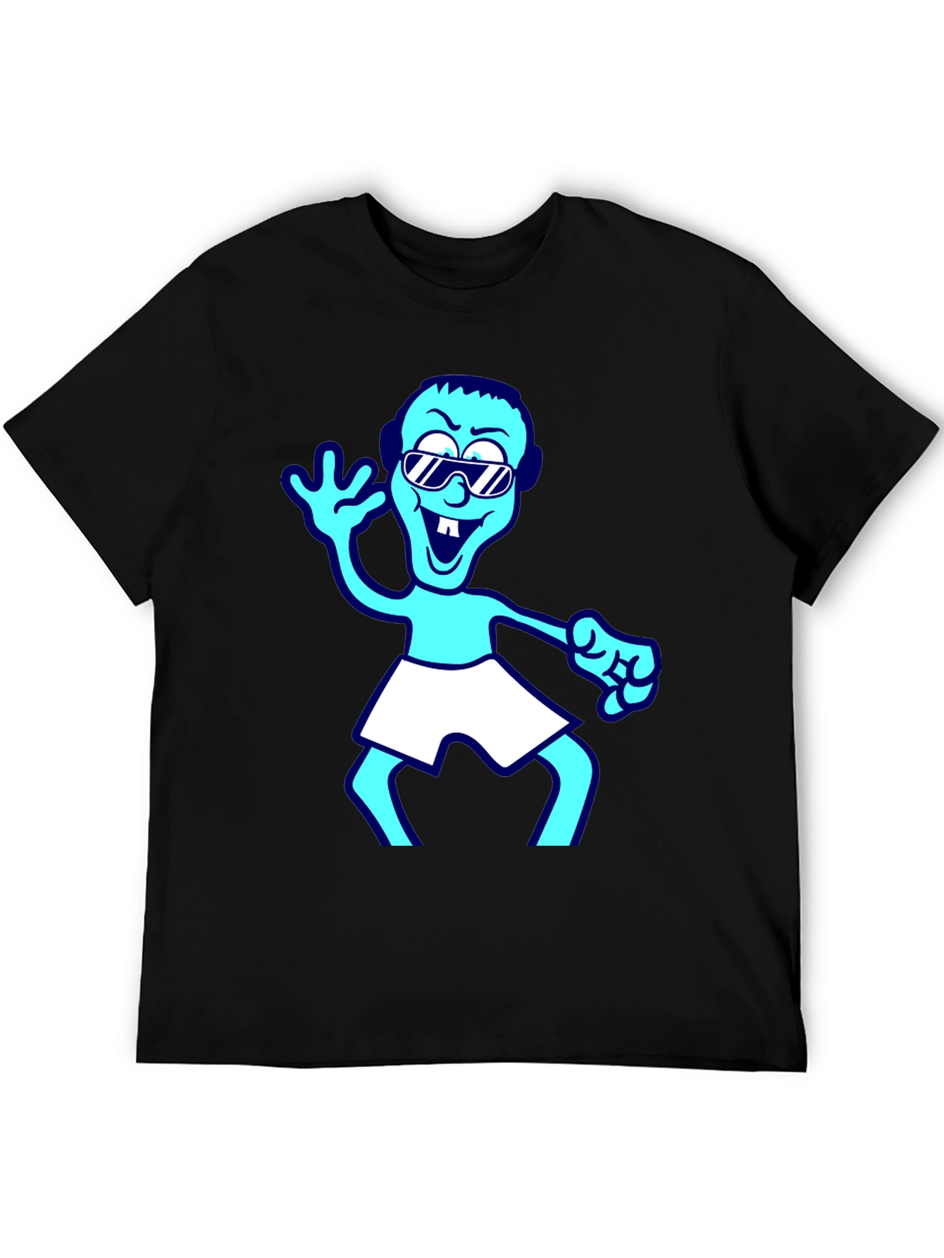 Cartoon Graphic T-Shirt - Black